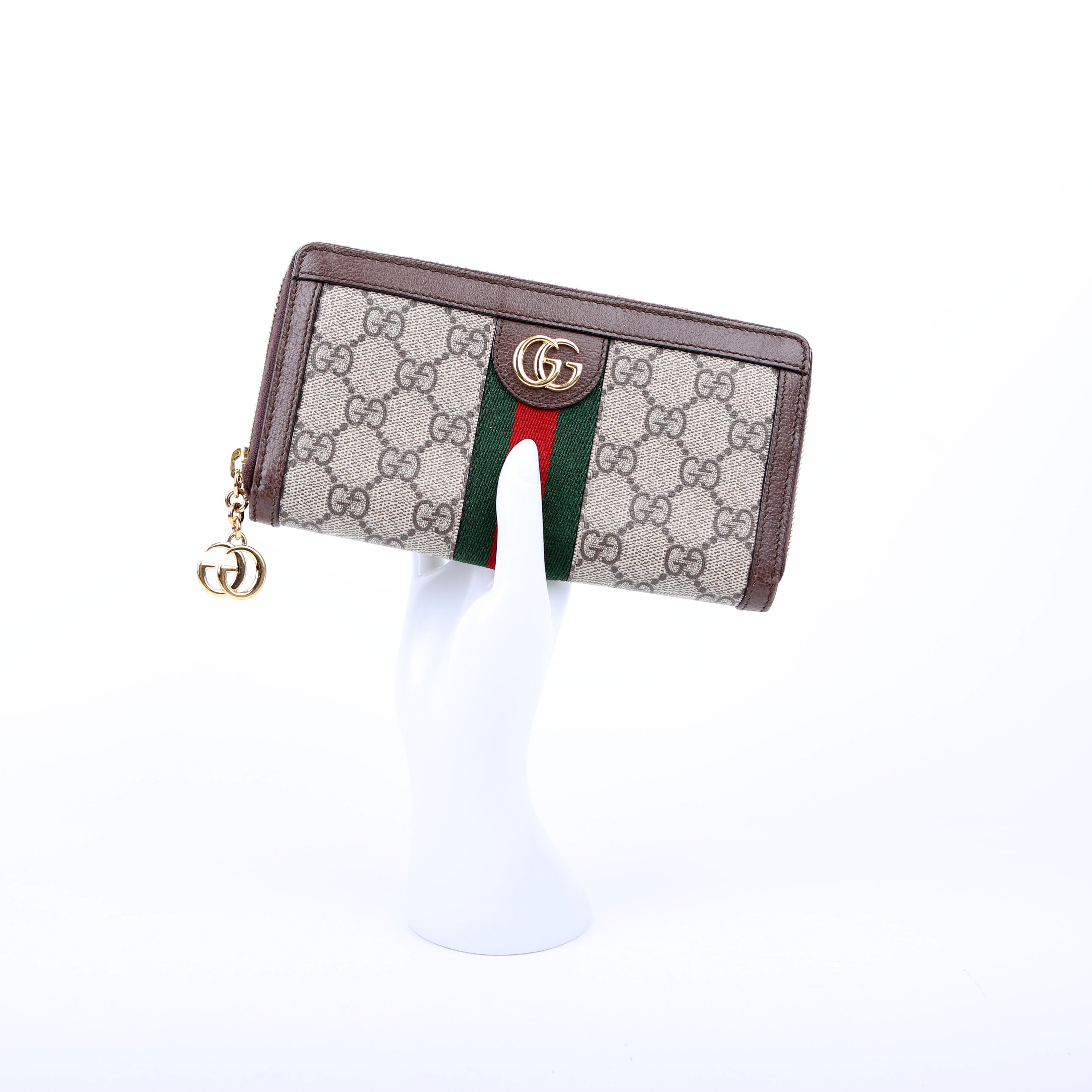 Gucci 523154 GG Supreme Ophidia Zip Wallet