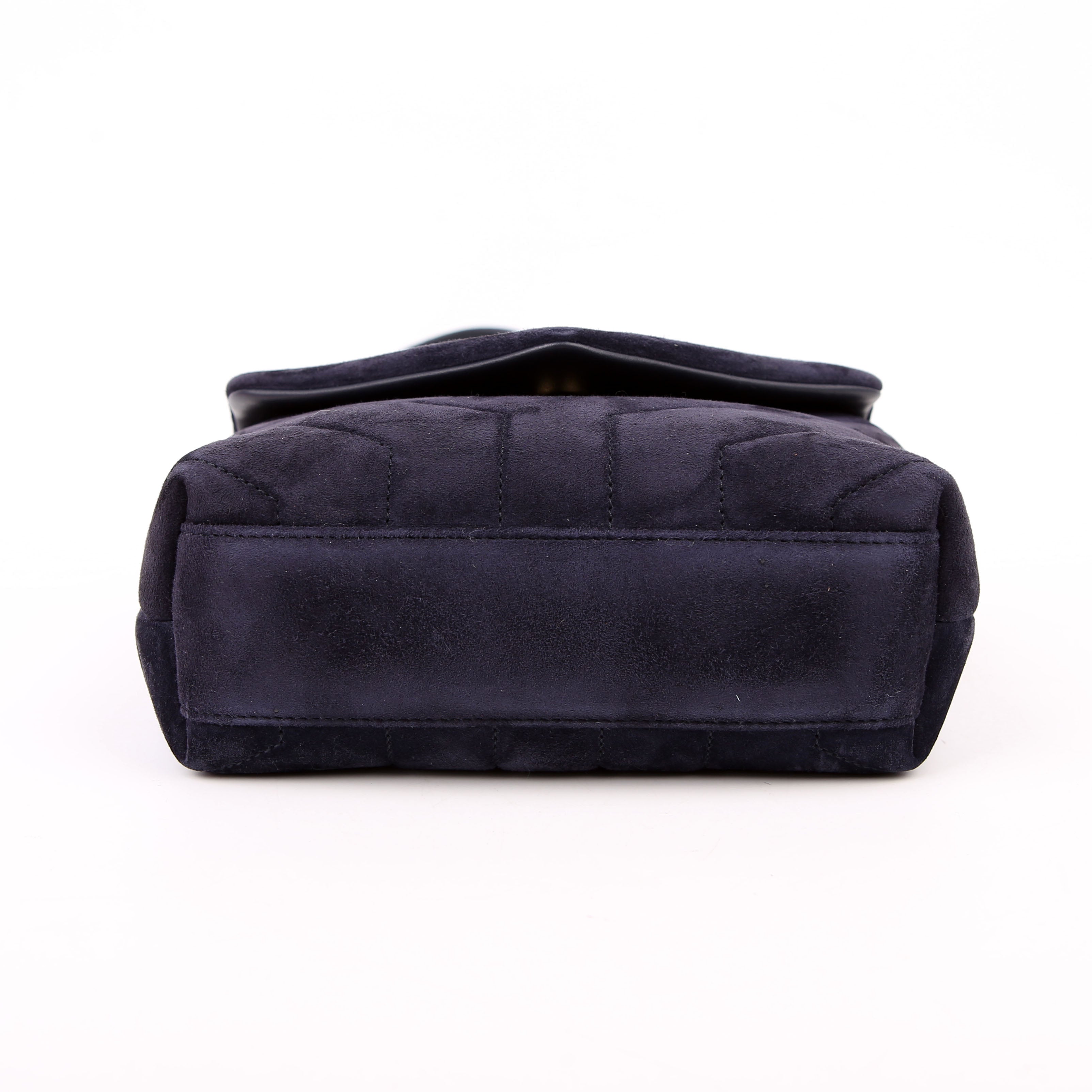SAINT LAURENT Loulou Suede Satchel Toy Crossbody 678401 Nacy