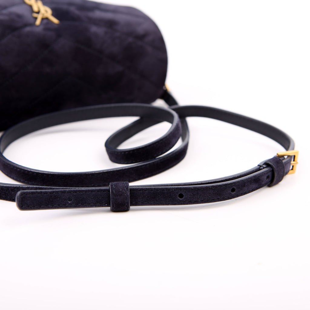 SAINT LAURENT Loulou Suede Satchel Toy Crossbody 678401 Nacy