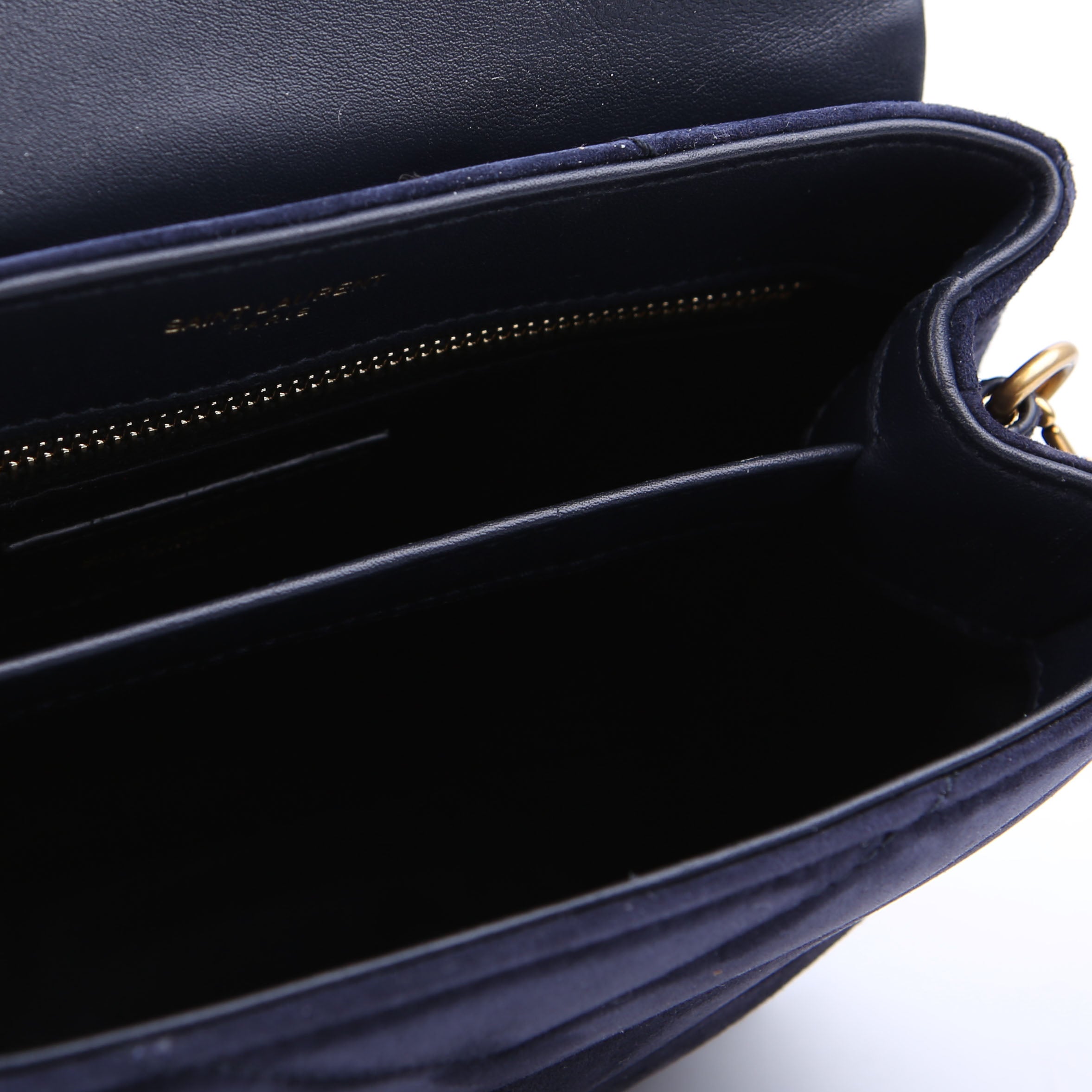 SAINT LAURENT Loulou Suede Satchel Toy Crossbody 678401 Nacy