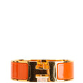Hermes Clic Clac Wide GM Bracelet Gold/Orange