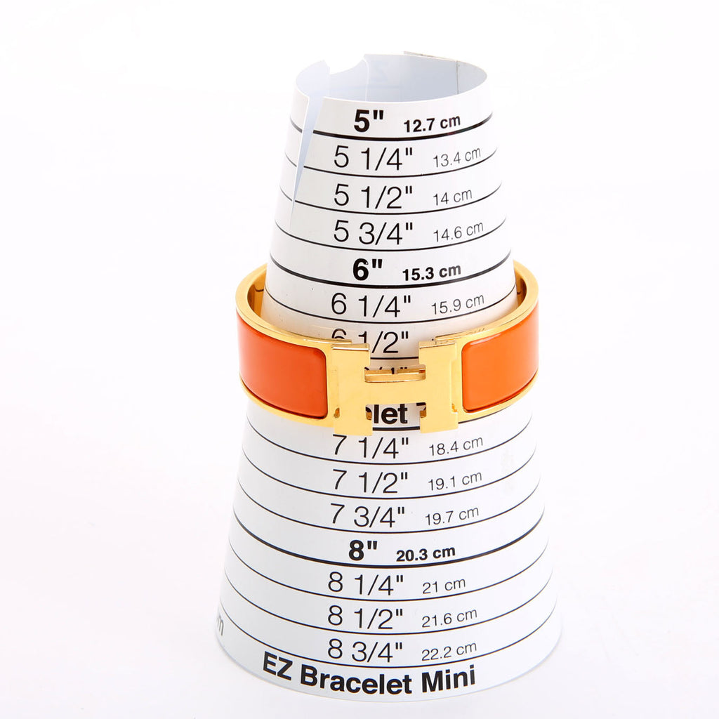 Hermes Clic Clac Wide GM Bracelet Gold/Orange