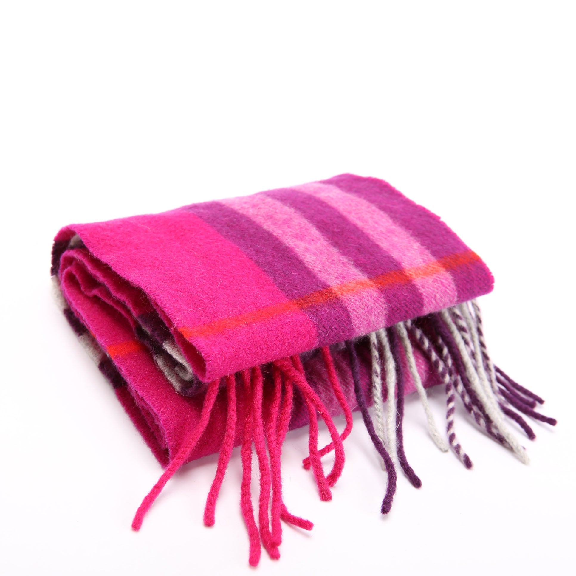 Nova Check Cashmere Scarf Purple