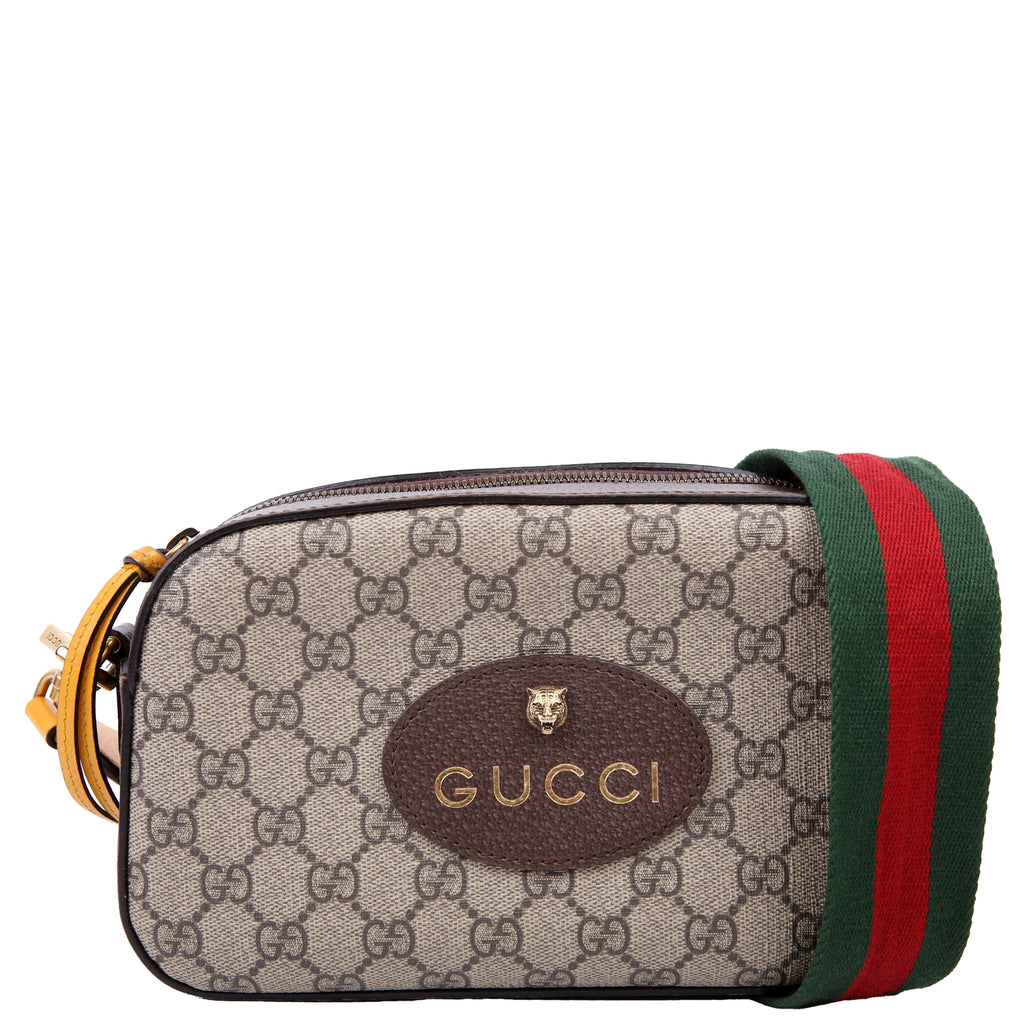 Gucci 476466 GG Supreme Messenger Bag Brown