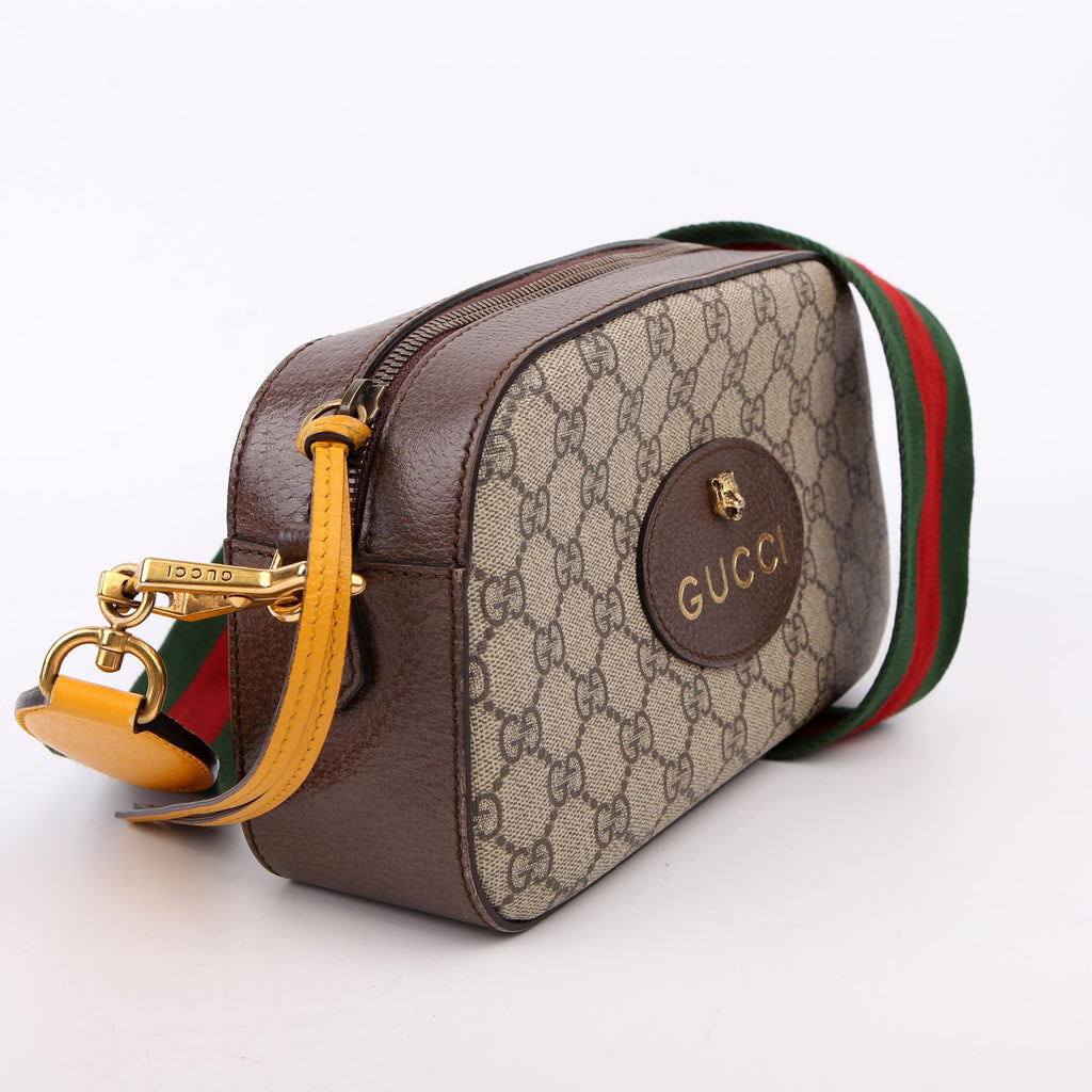 Gucci 476466 GG Supreme Messenger Bag Brown