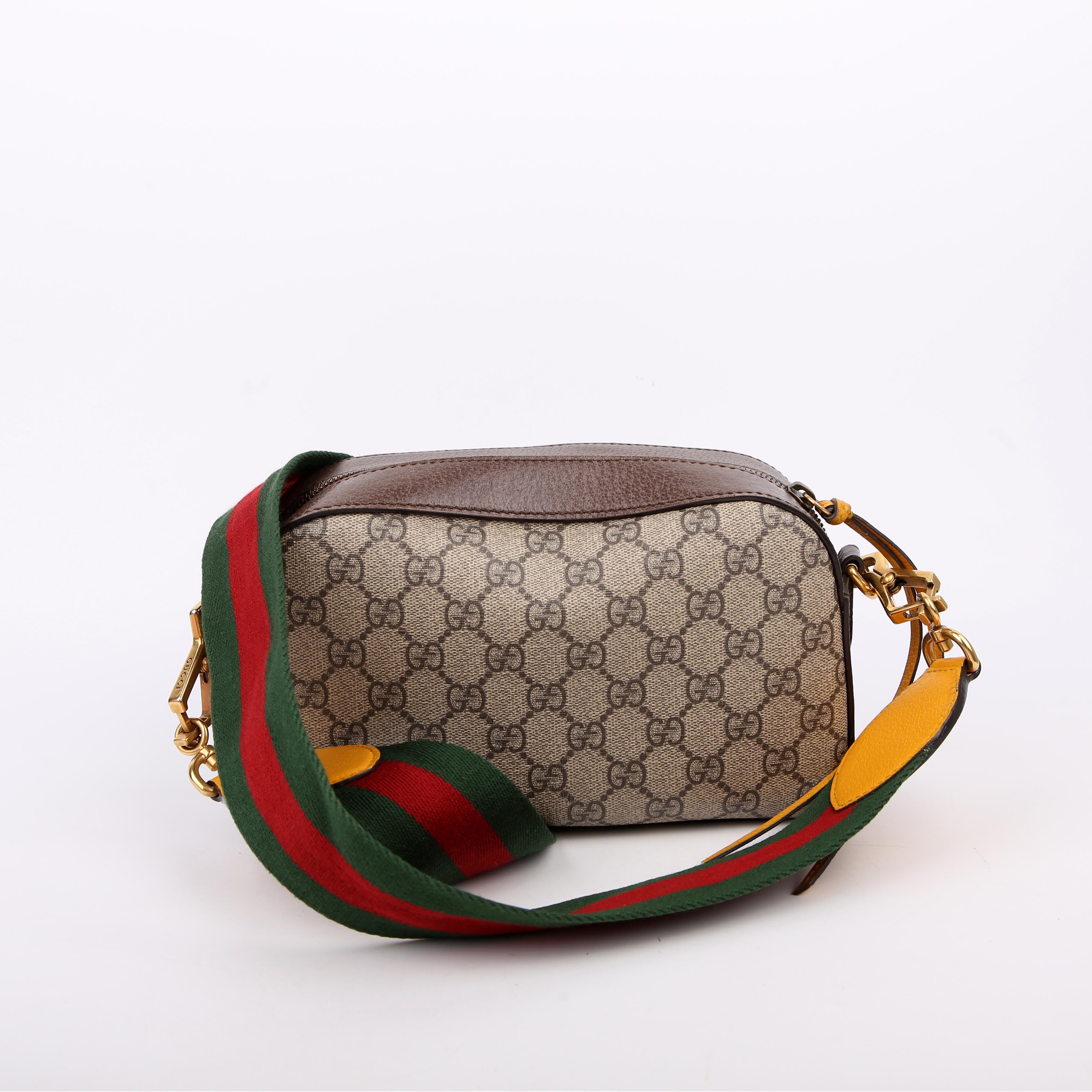 Gucci 476466 GG Supreme Messenger Bag Brown