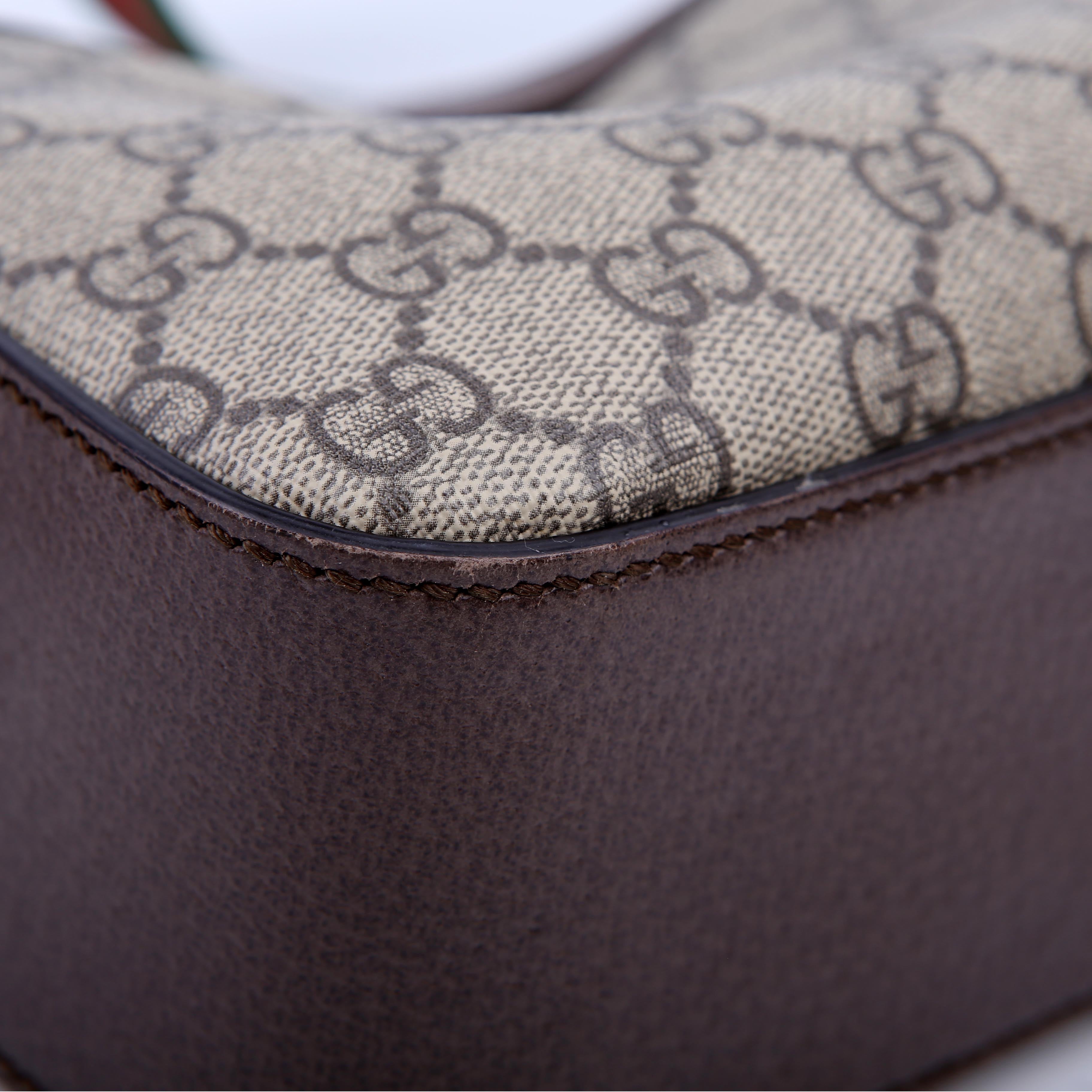 Gucci 476466 GG Supreme Messenger Bag Brown