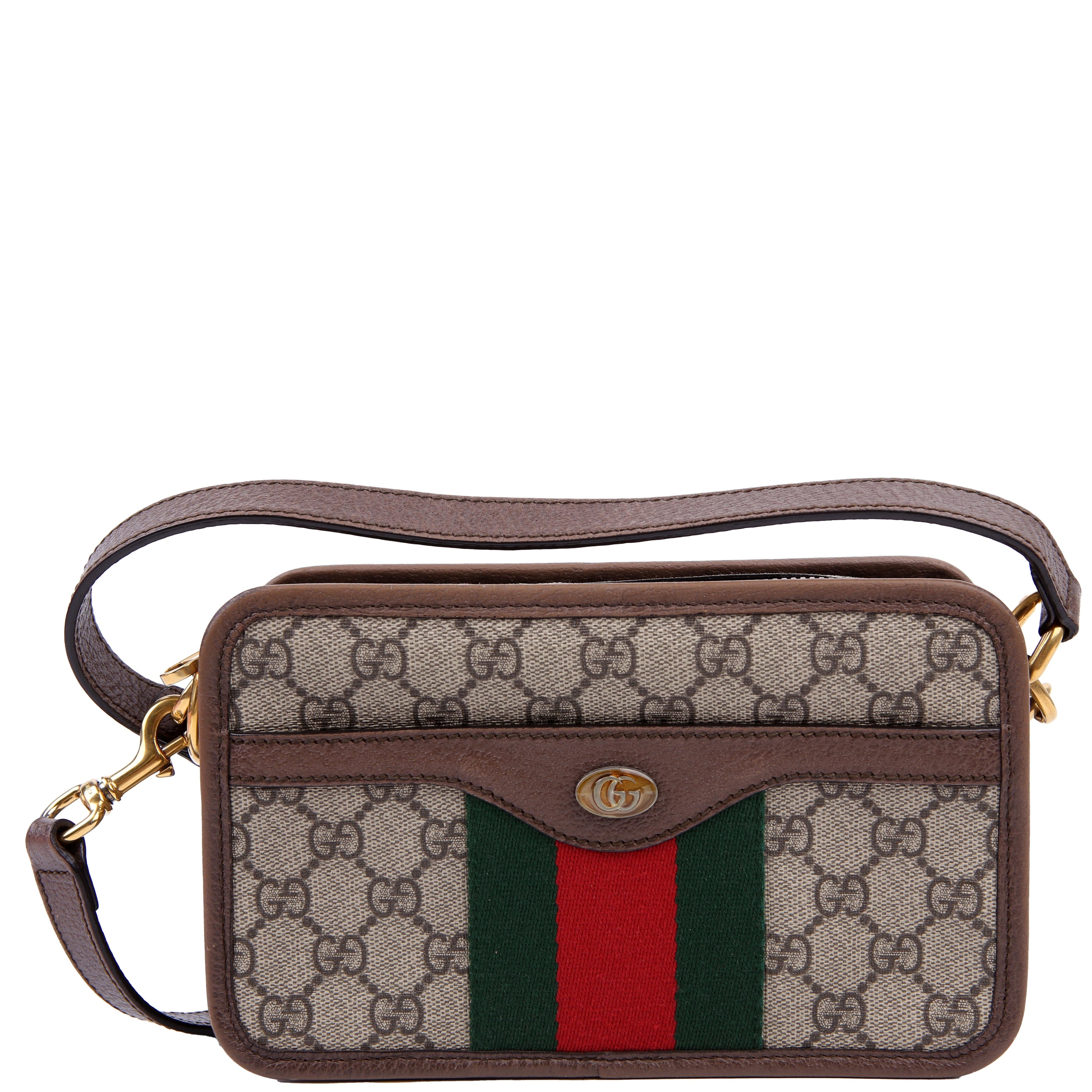 598130 Ophidia Top Handle Camera Bag Brown