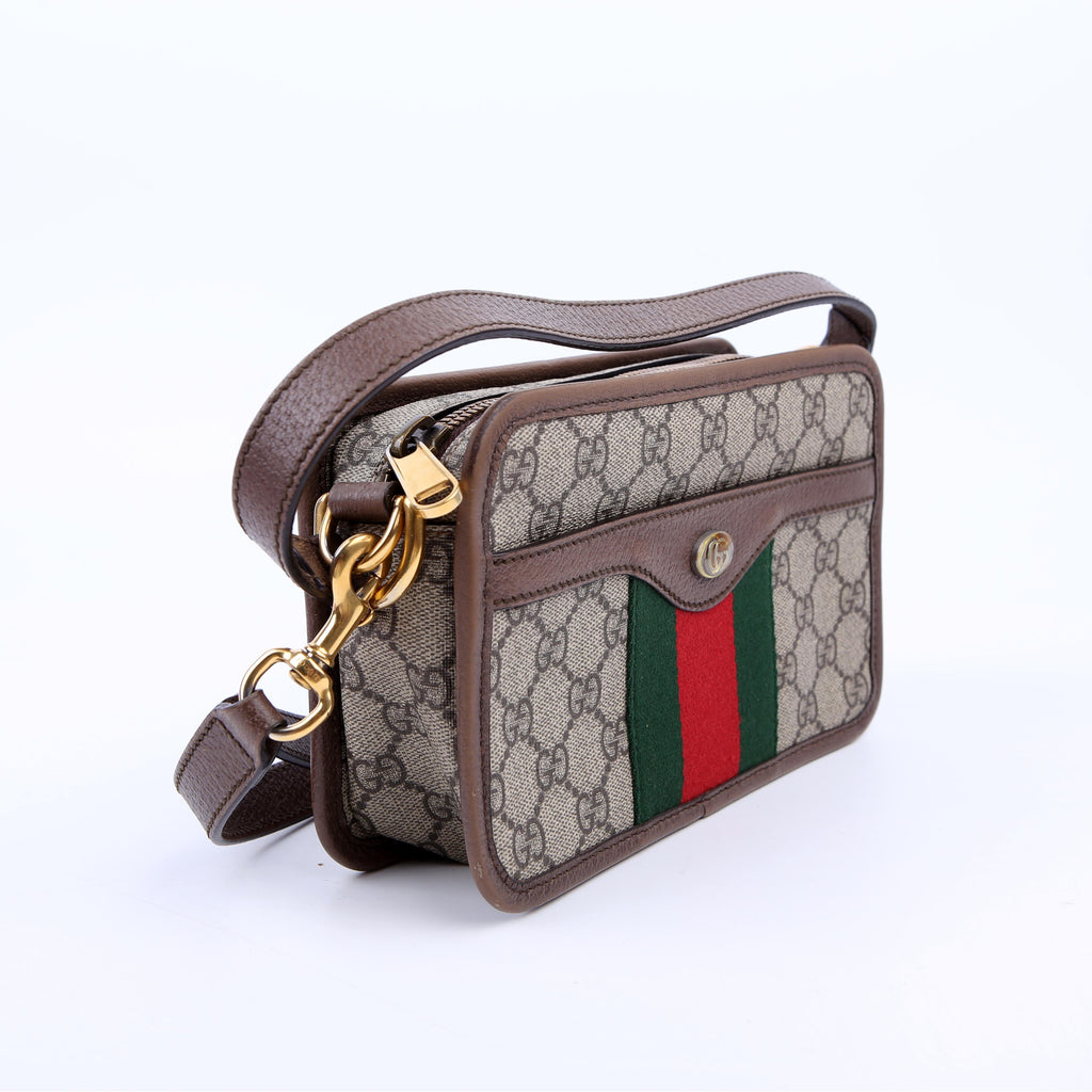 598130 Ophidia Top Handle Camera Bag Brown