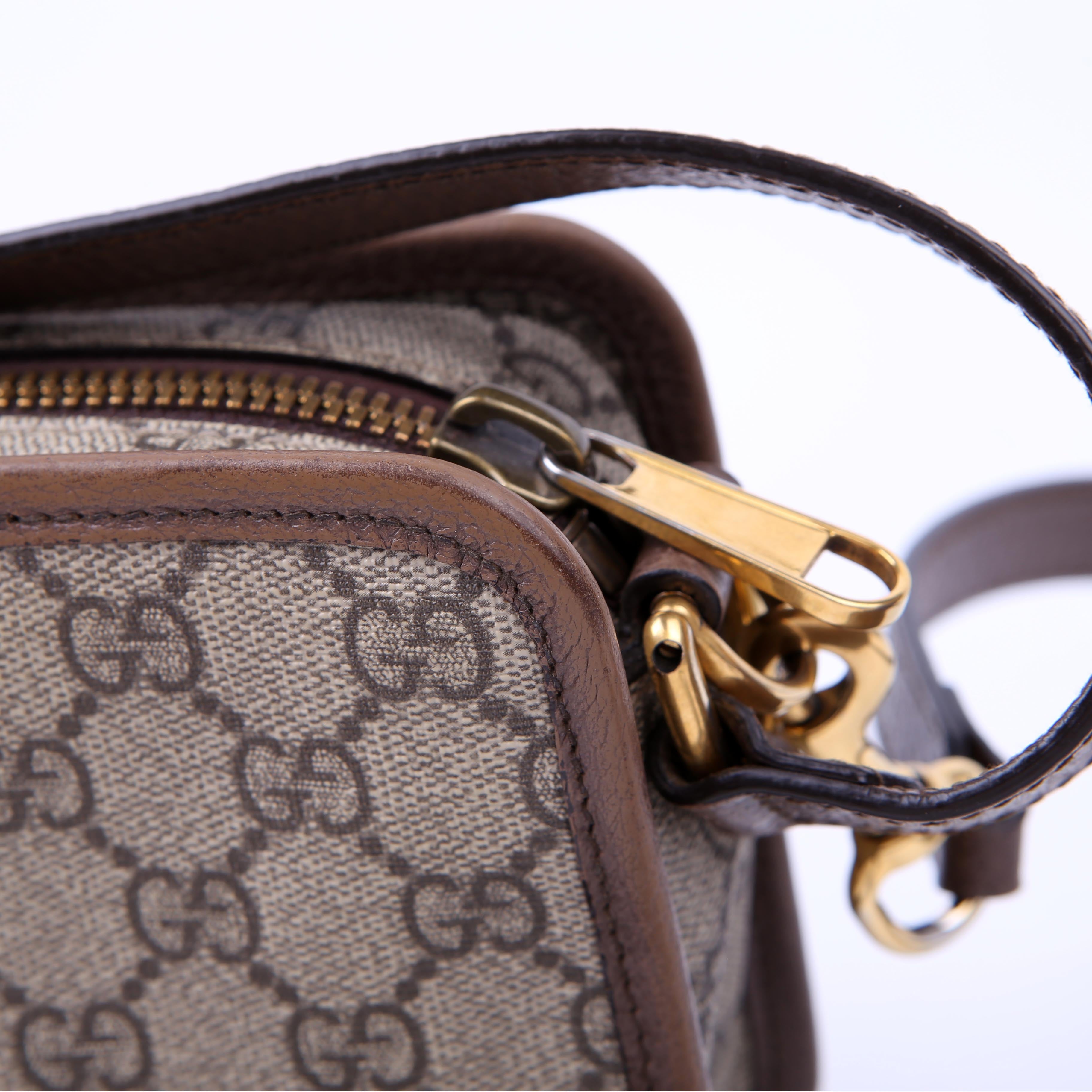 598130 Ophidia Top Handle Camera Bag Brown