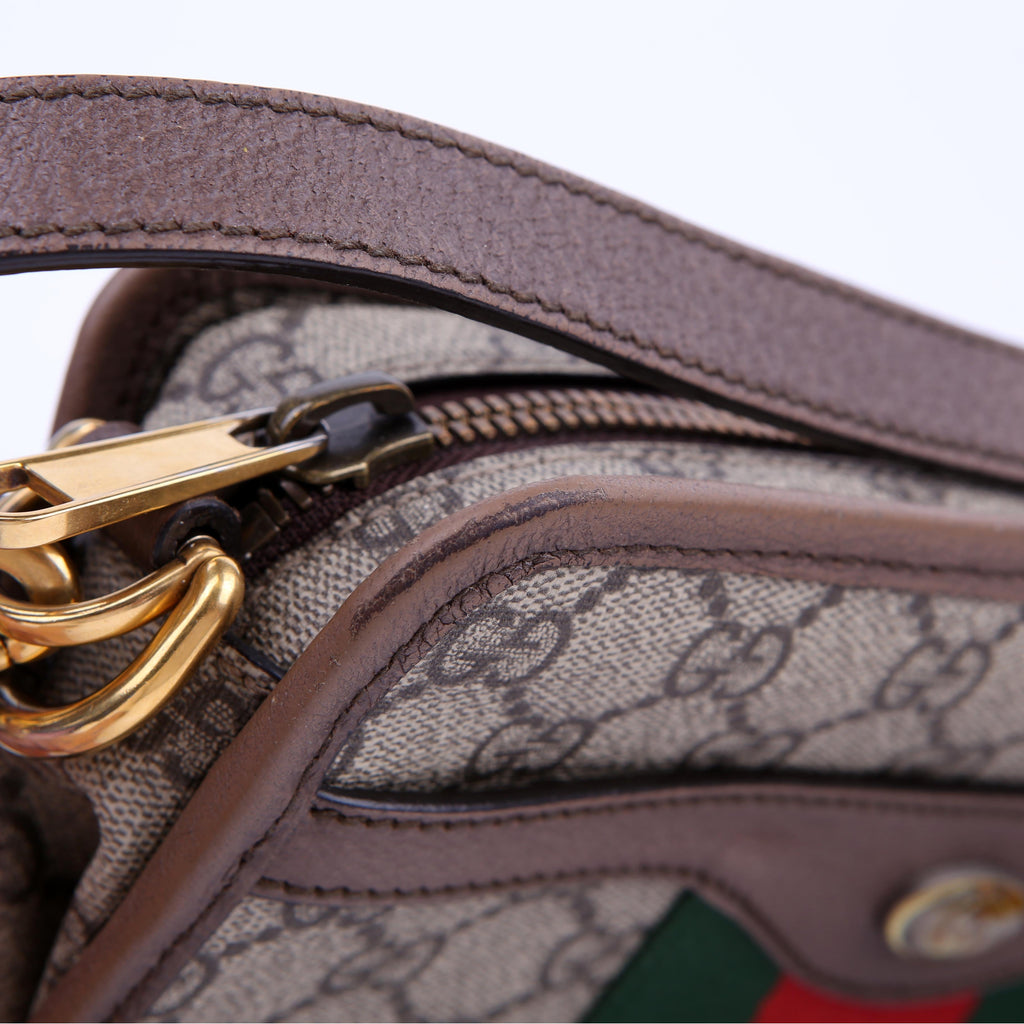 598130 Ophidia Top Handle Camera Bag Brown