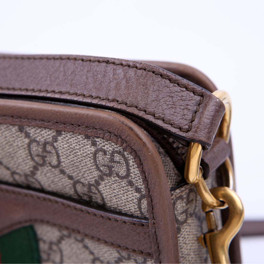 598130 Ophidia Top Handle Camera Bag Brown