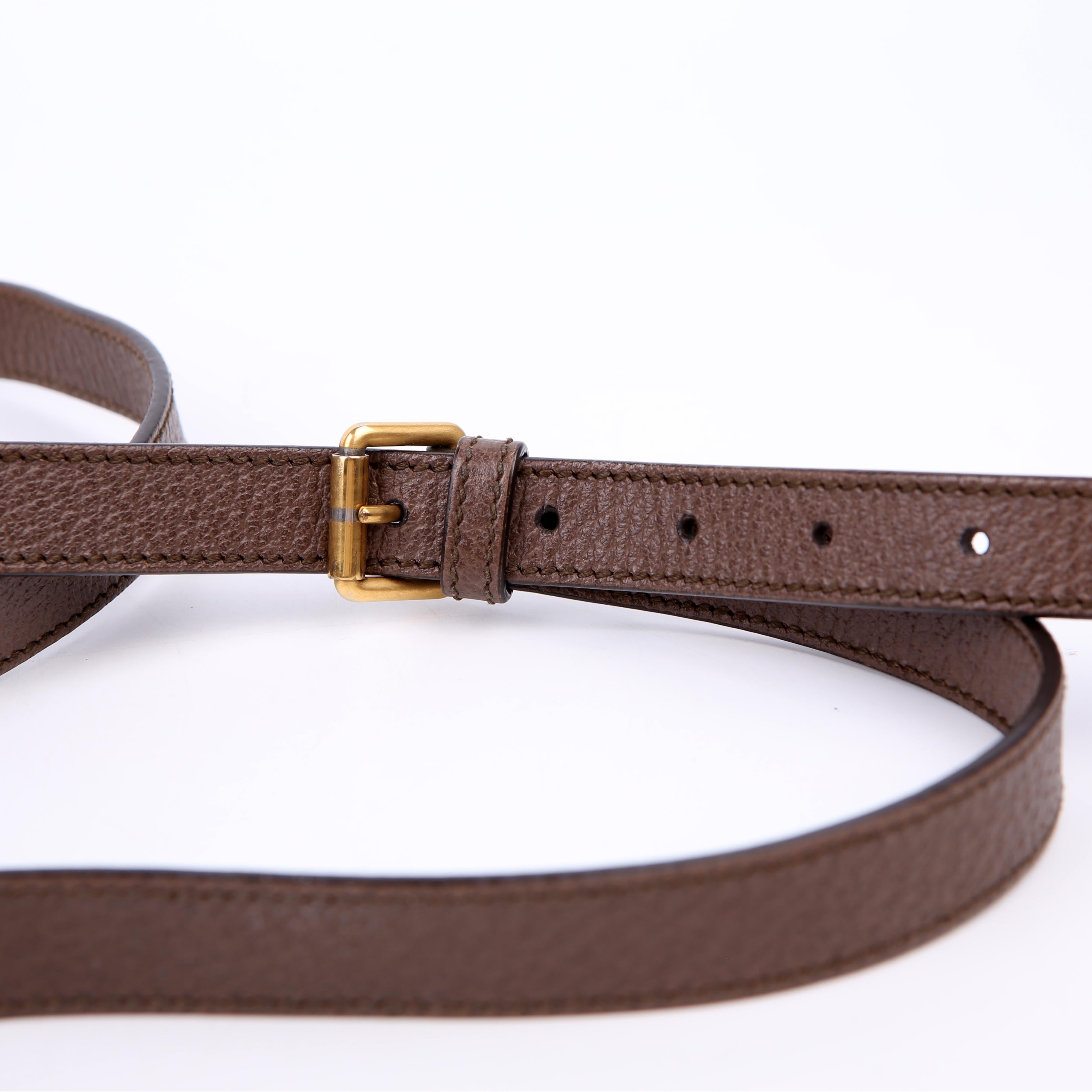 598130 Ophidia Top Handle Camera Bag Brown