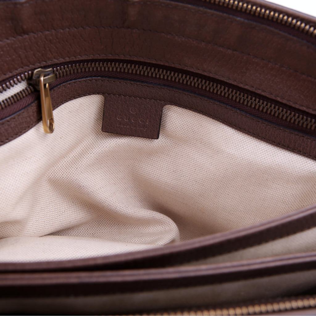 Gucci 523354 GG Supreme Ophidia Medium Shoulder Bag Brown