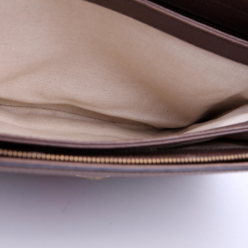 Gucci 523354 GG Supreme Ophidia Medium Shoulder Bag Brown