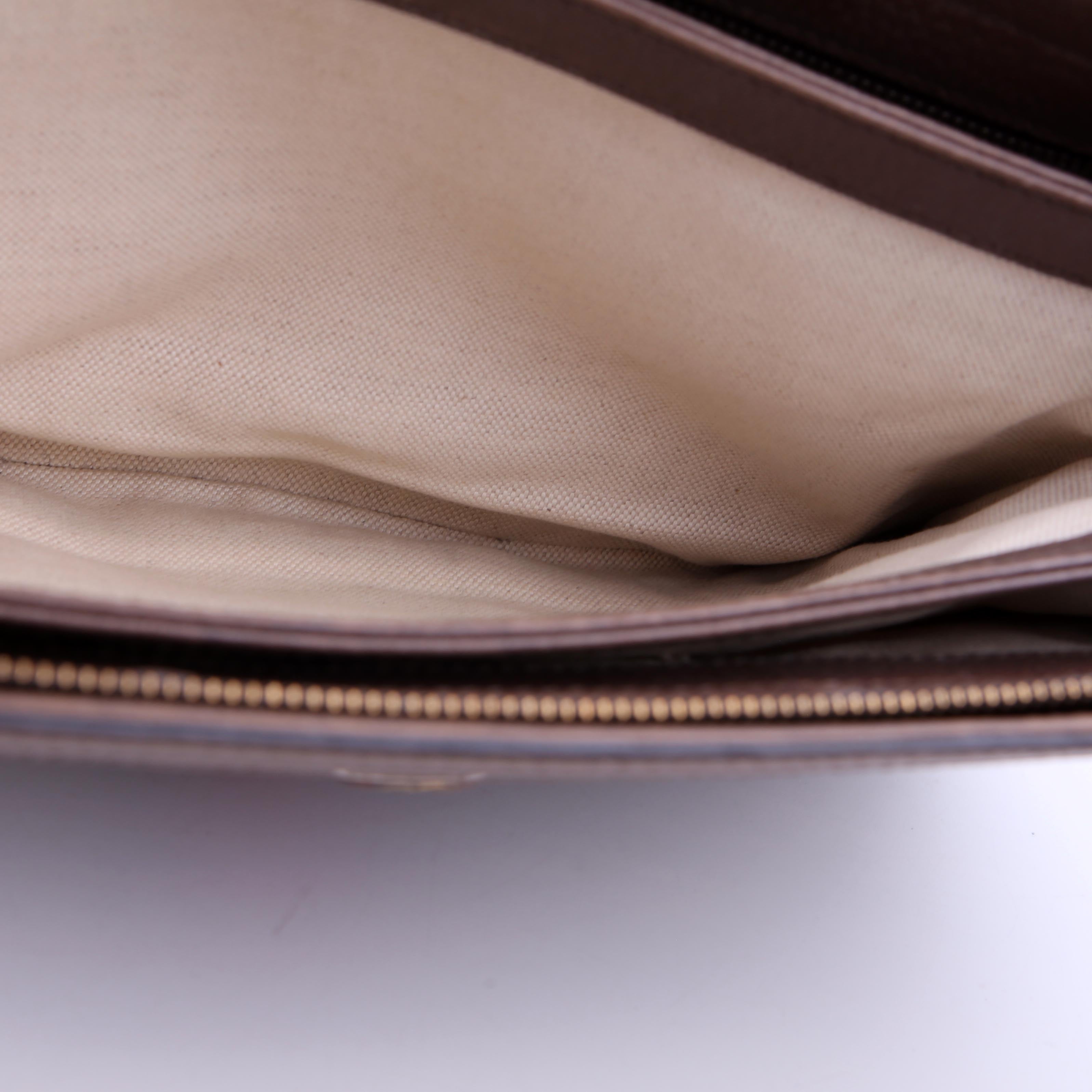 Gucci 523354 GG Supreme Ophidia Medium Shoulder Bag Brown