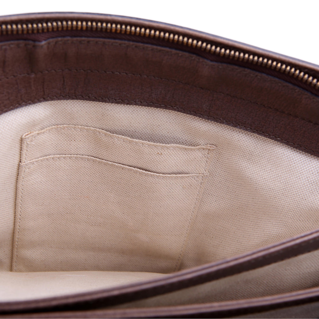Gucci 523354 GG Supreme Ophidia Medium Shoulder Bag Brown