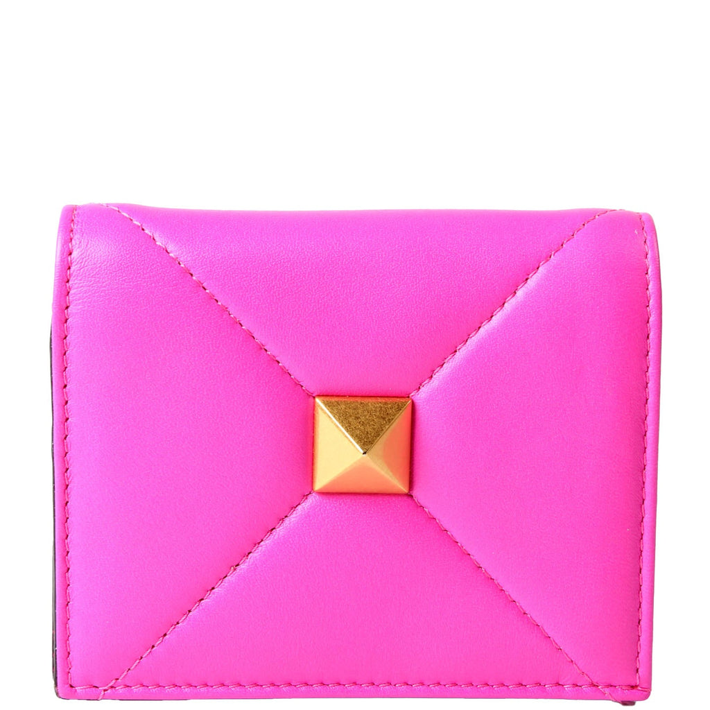 Roman Stud Bi-Fold Wallet Pink
