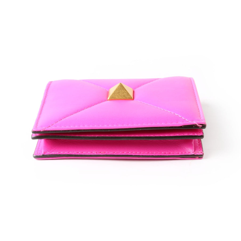Roman Stud Bi-Fold Wallet Pink