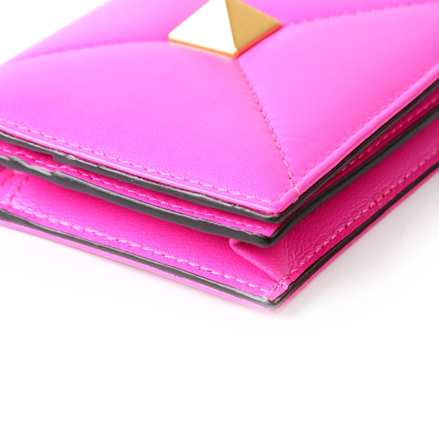 Roman Stud Bi-Fold Wallet Pink