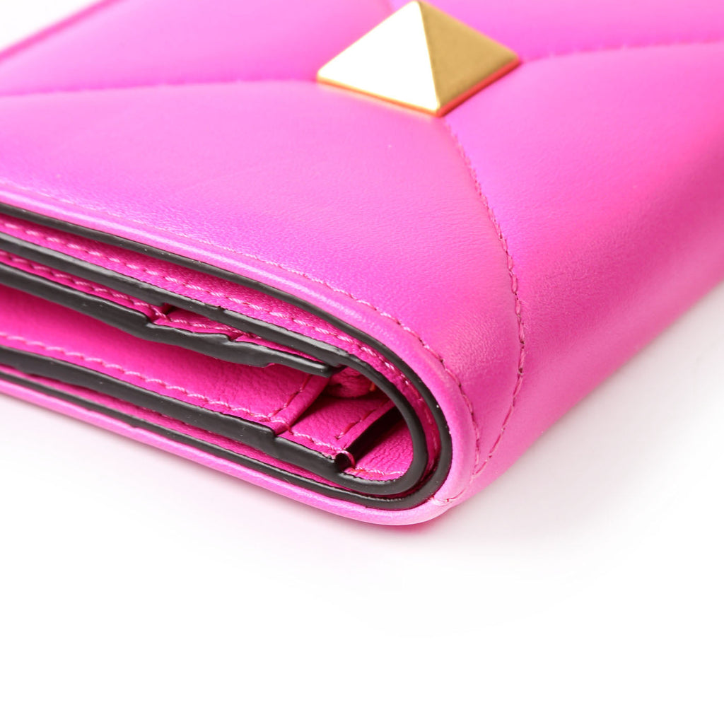 Roman Stud Bi-Fold Wallet Pink