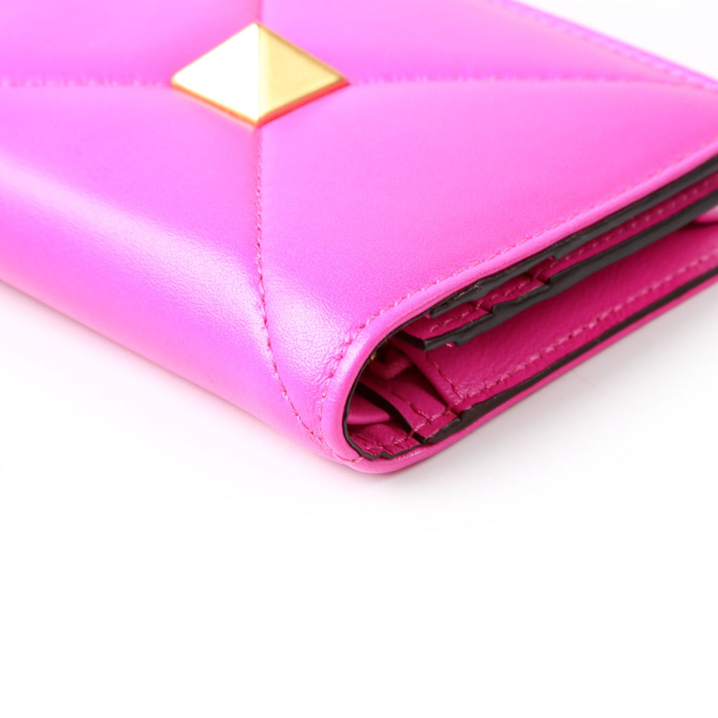 Roman Stud Bi-Fold Wallet Pink
