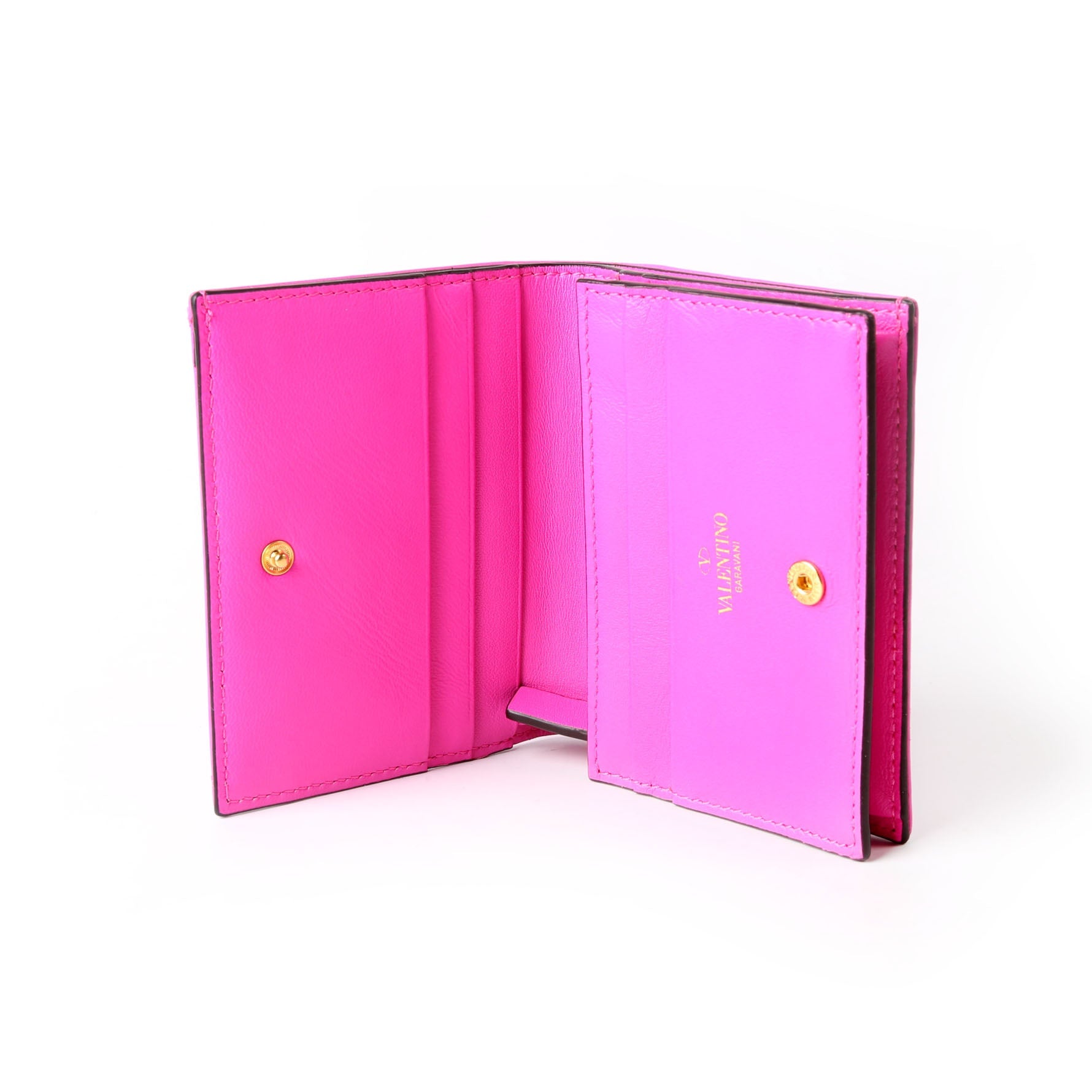 Roman Stud Bi-Fold Wallet Pink