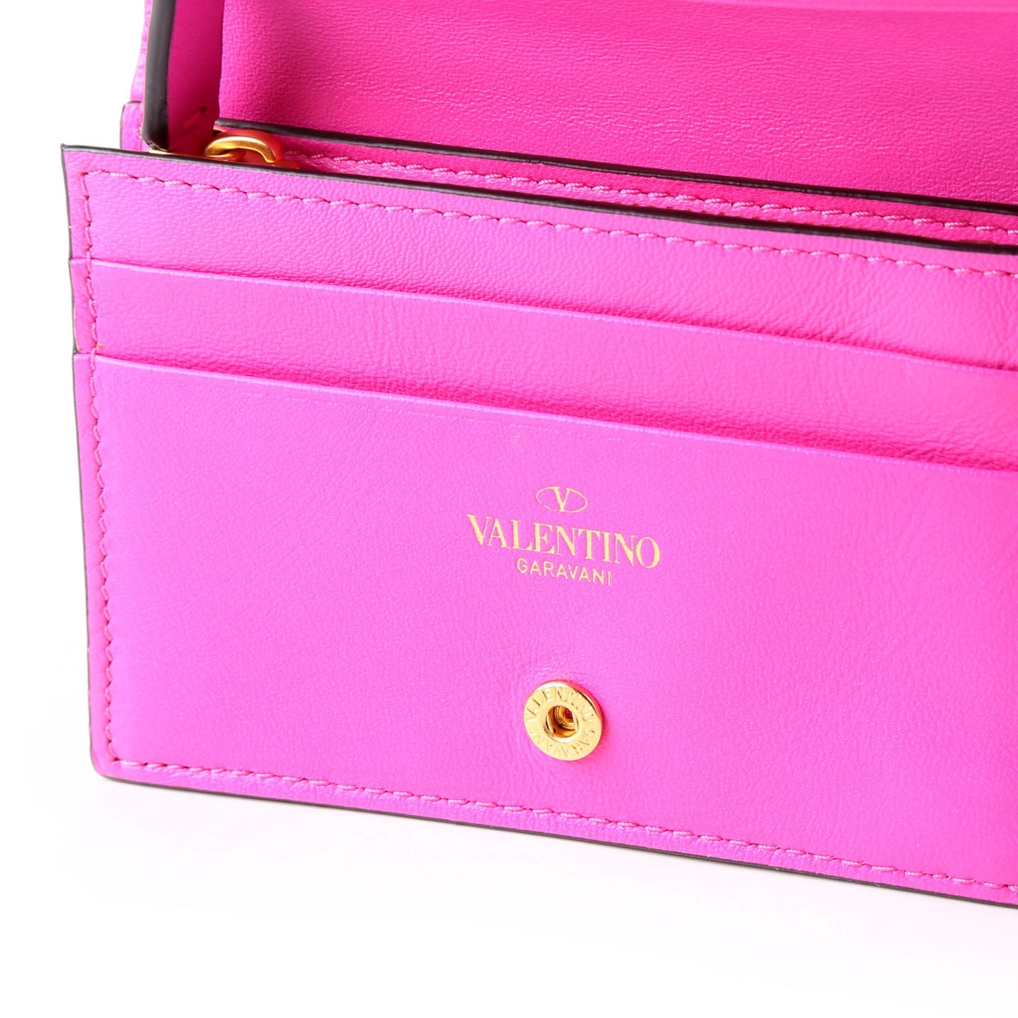 Roman Stud Bi-Fold Wallet Pink