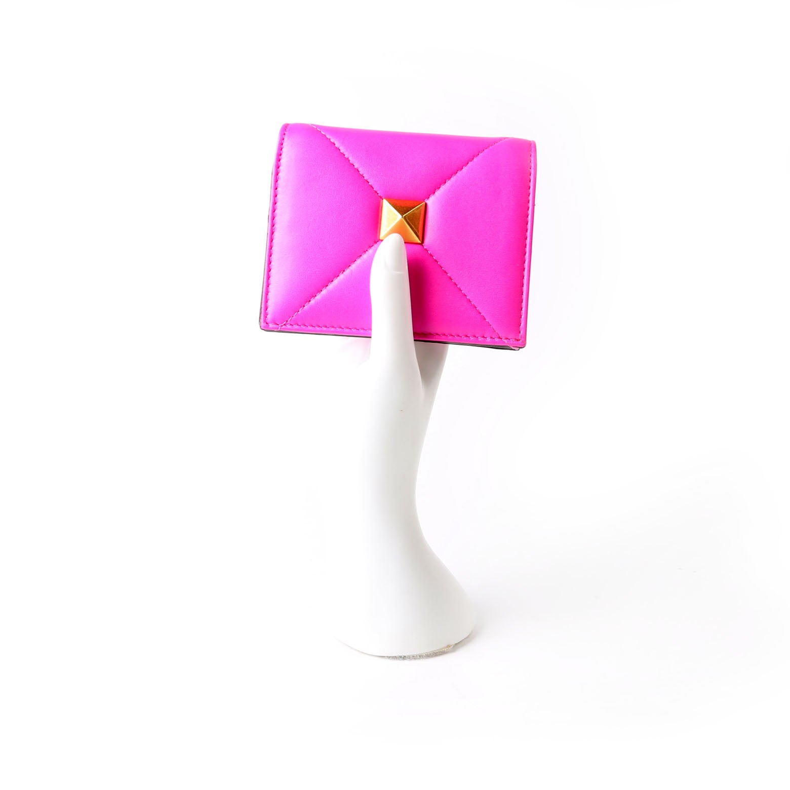 Roman Stud Bi-Fold Wallet Pink