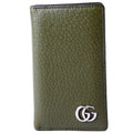 Gucci 734944 GG Marmont Card Case Leather Green