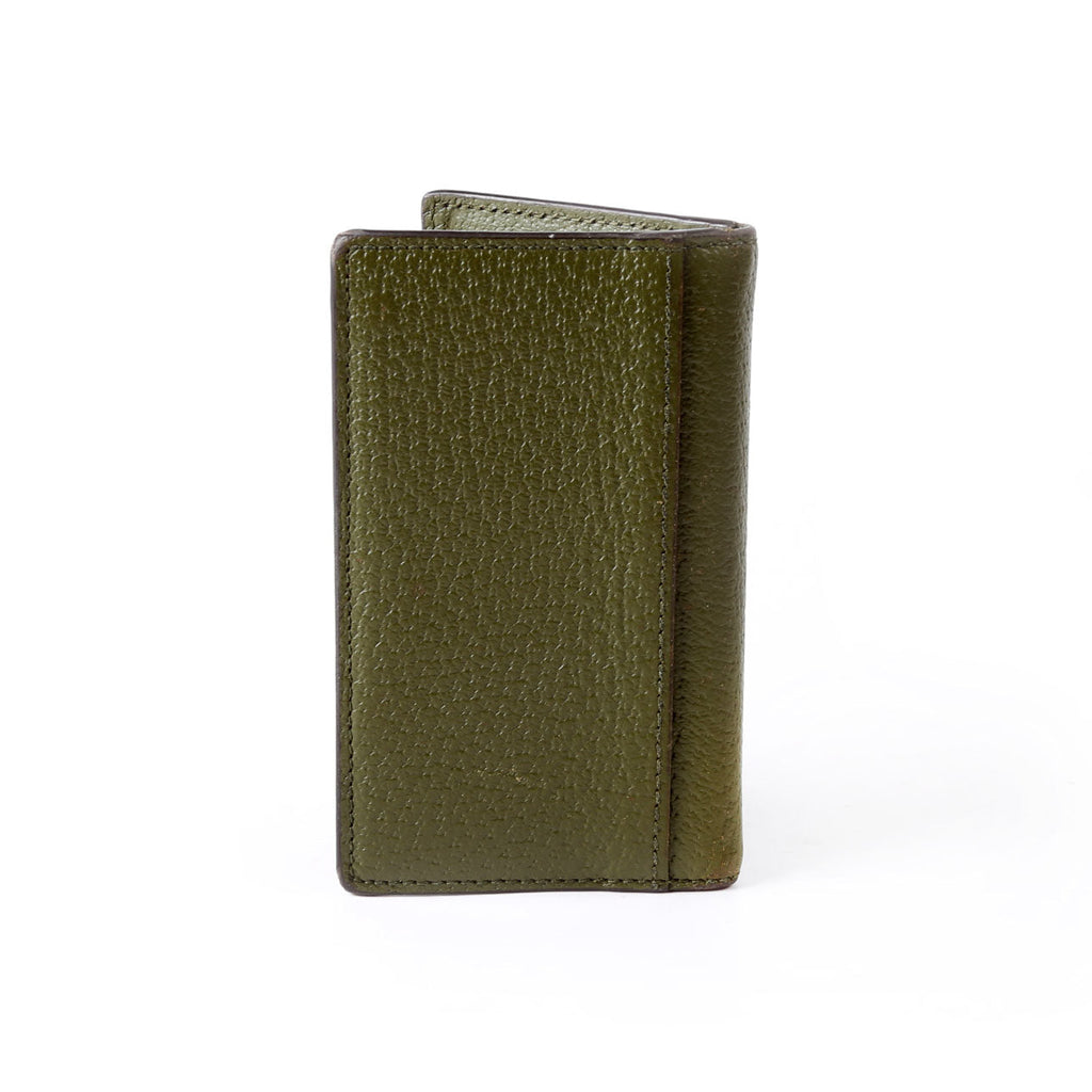 Gucci 734944 GG Marmont Card Case Leather Green