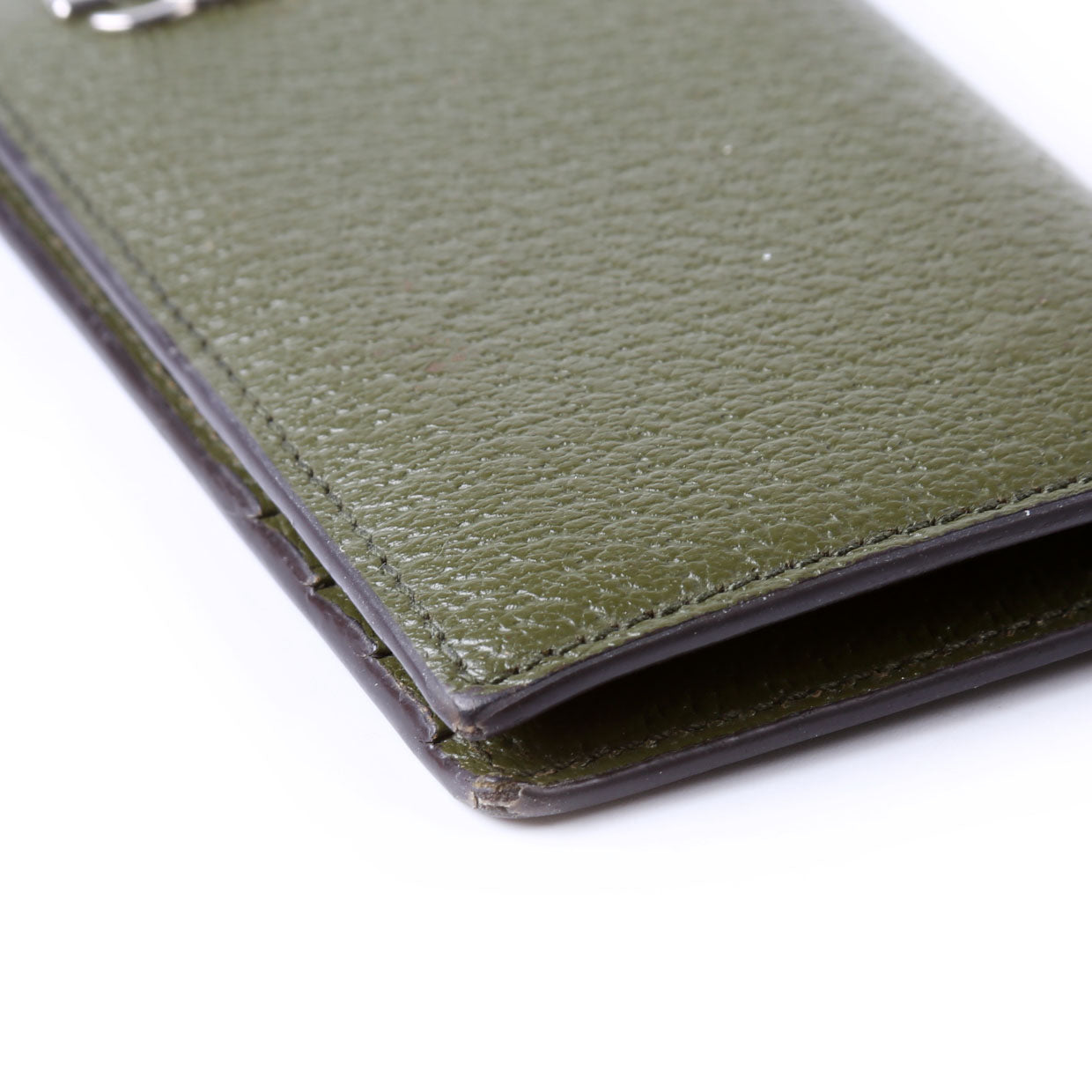 Gucci 734944 GG Marmont Card Case Leather Green