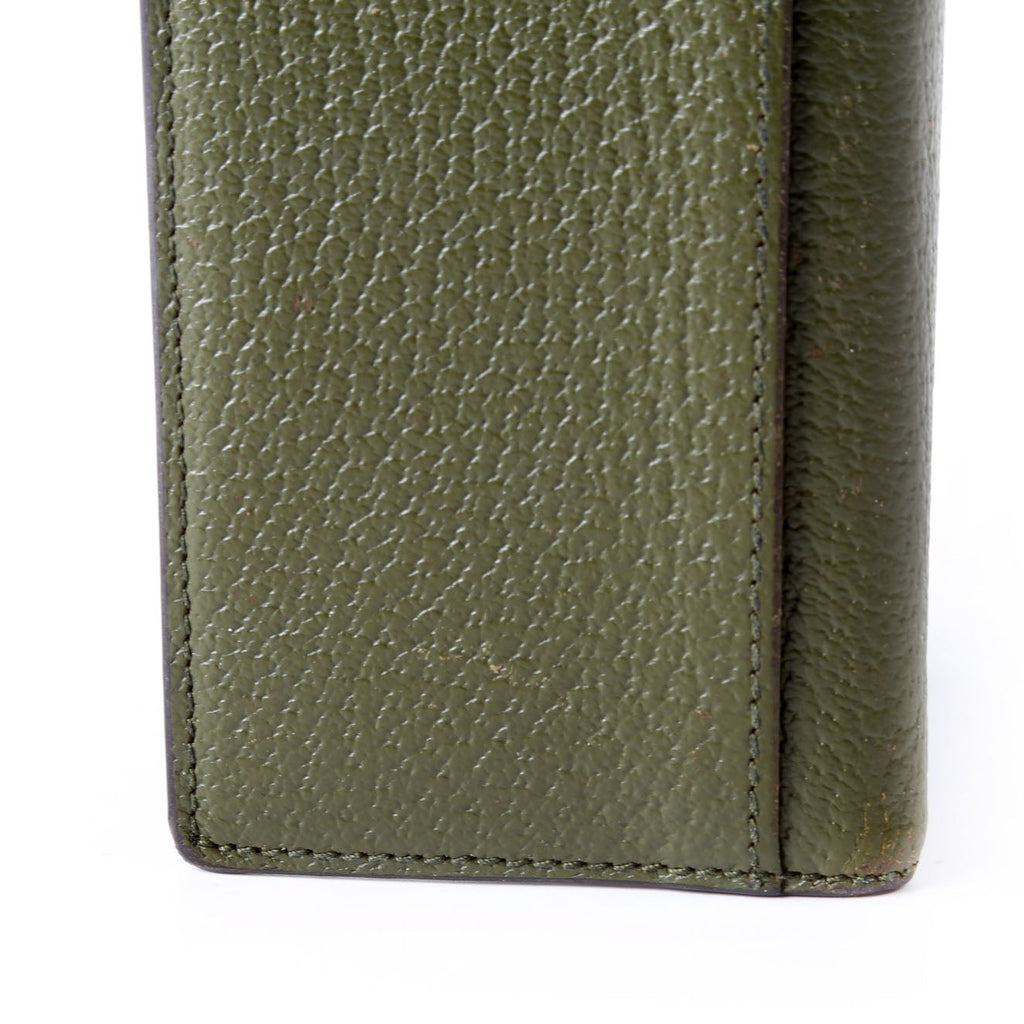 Gucci 734944 GG Marmont Card Case Leather Green
