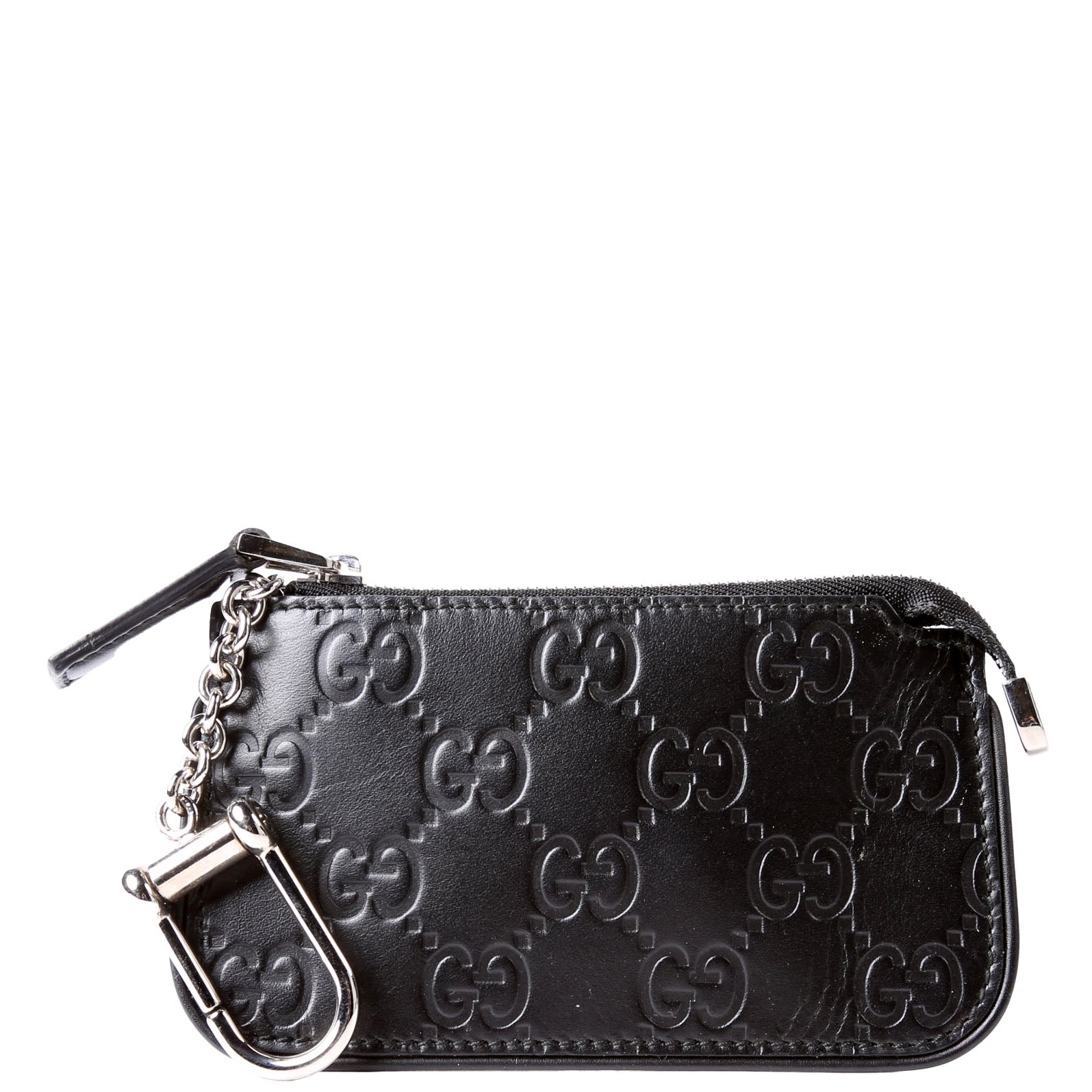 Gucci 223183 Guccissima Key Pouch Black