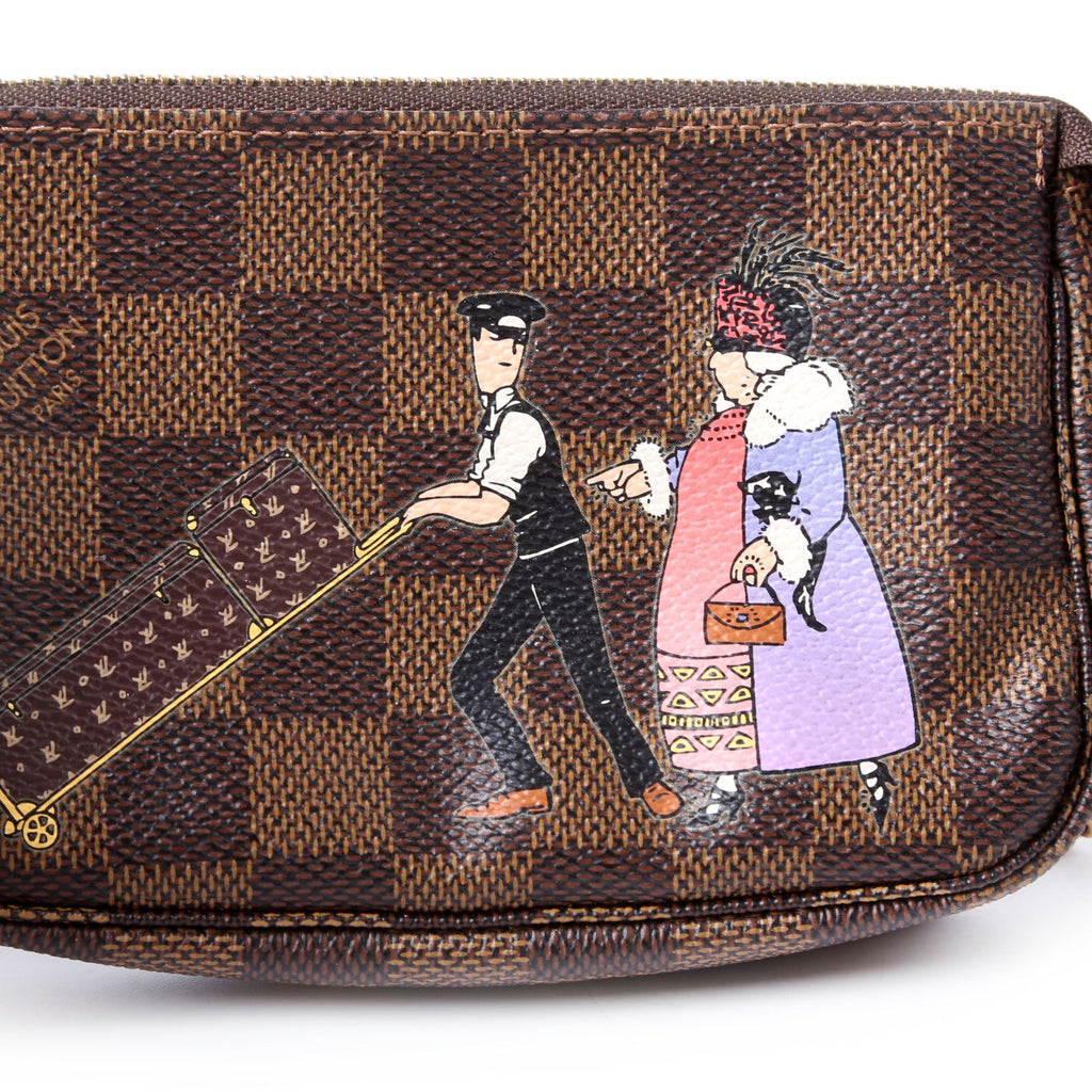 Pochette Accessories Mini Illustre Damier Ebene