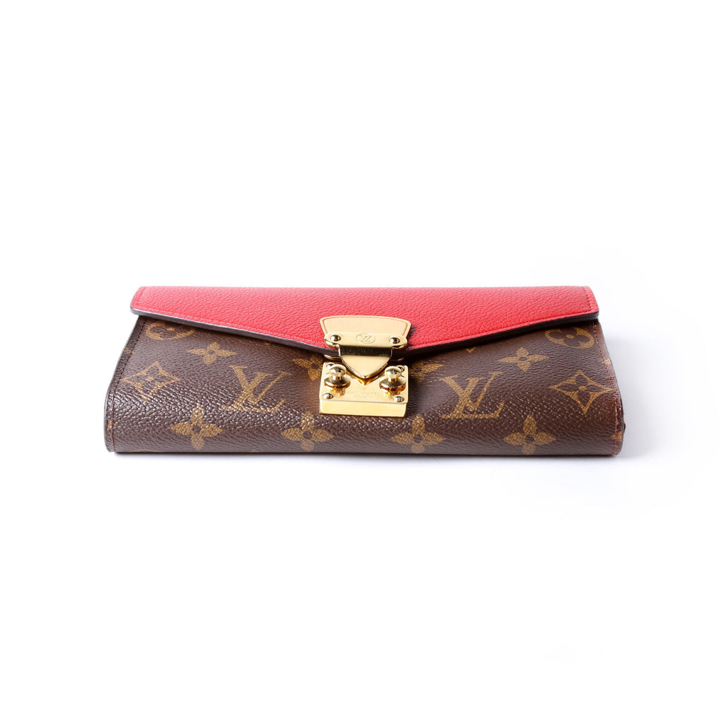 Pallas Wallet Monogram Long Red