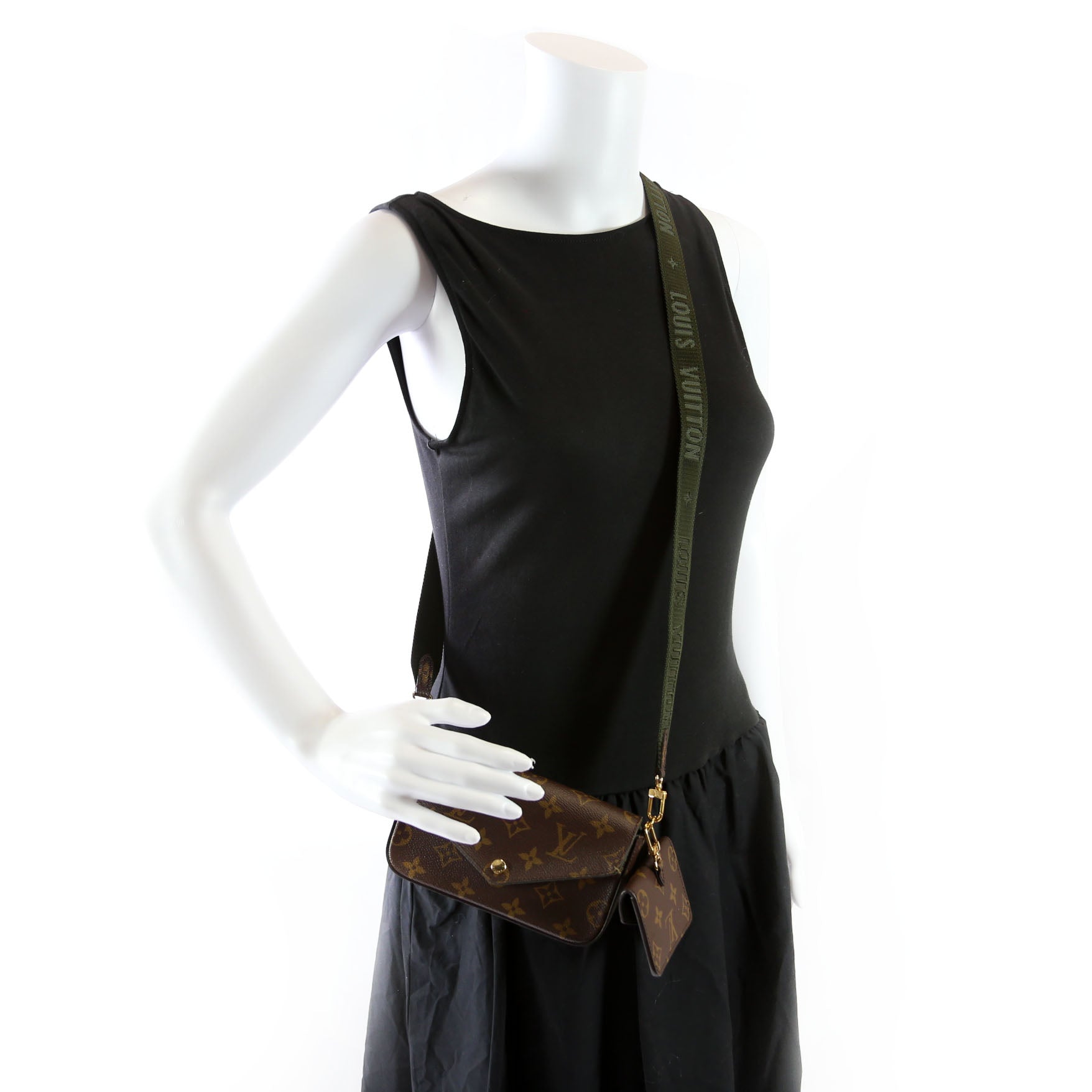 Felicie Strap And Go Monogram Green