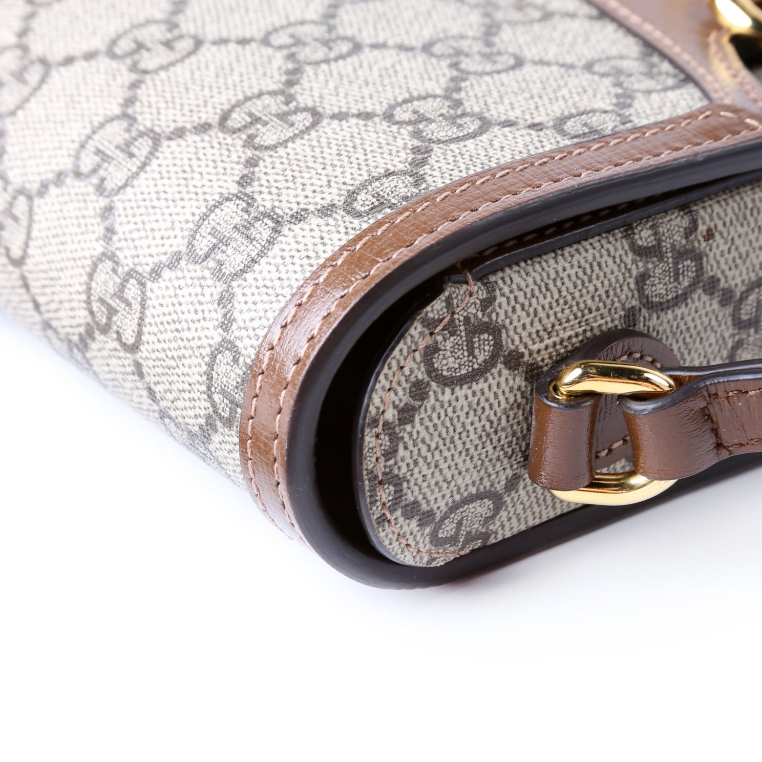 Gucci 625615 Horsebit 1955 GG Supreme Mini Bag Brown