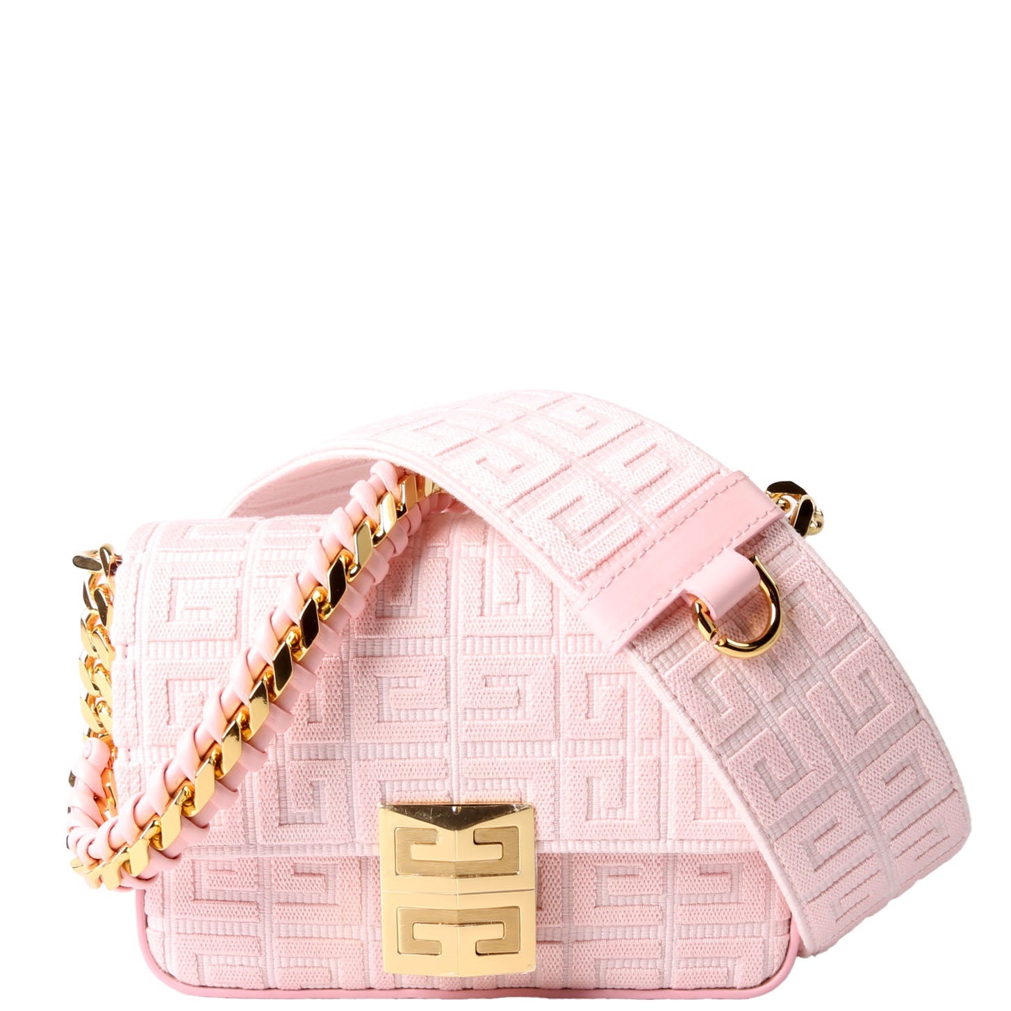 4G Embroidered Chain Crossbody Pink