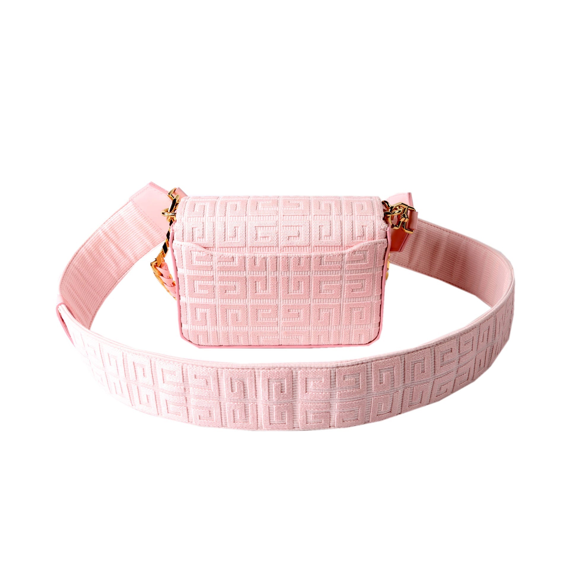 4G Embroidered Chain Crossbody Pink