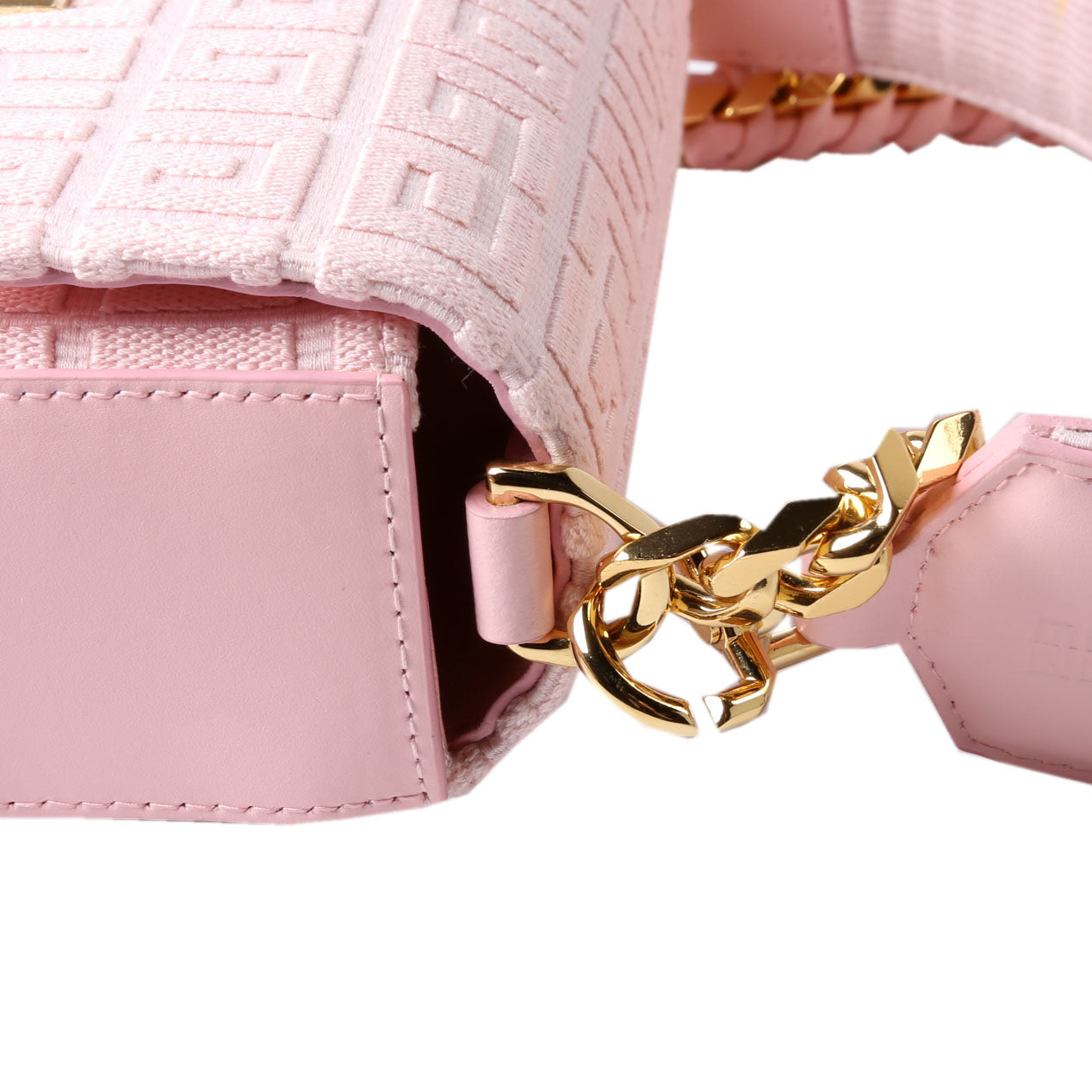 4G Embroidered Chain Crossbody Pink