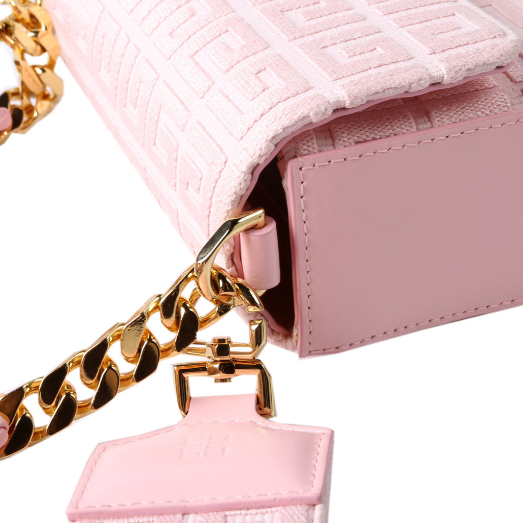 4G Embroidered Chain Crossbody Pink