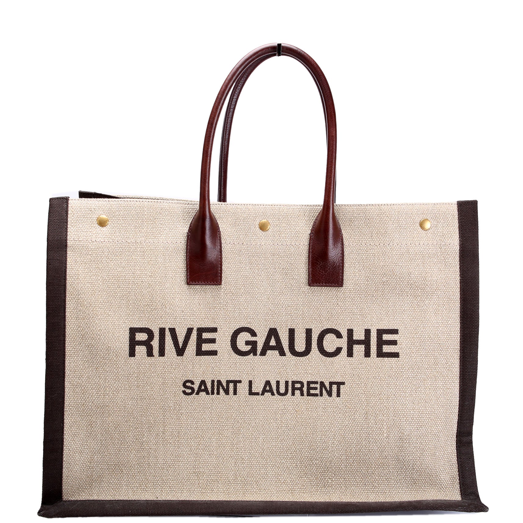 Rive Gauche Canvas Tote Bag 499290 Brown/Beige