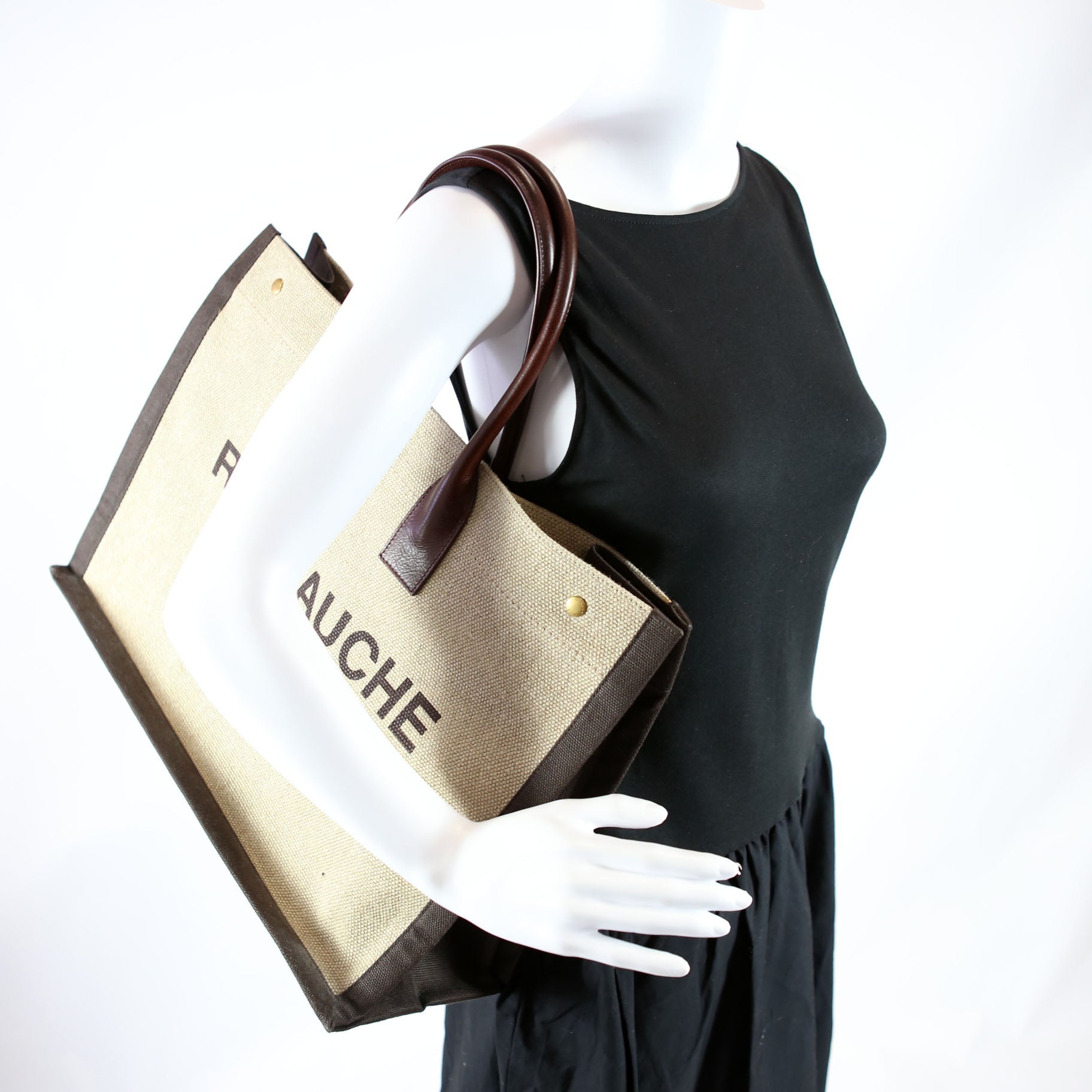 Rive Gauche Canvas Tote Bag 499290 Brown/Beige