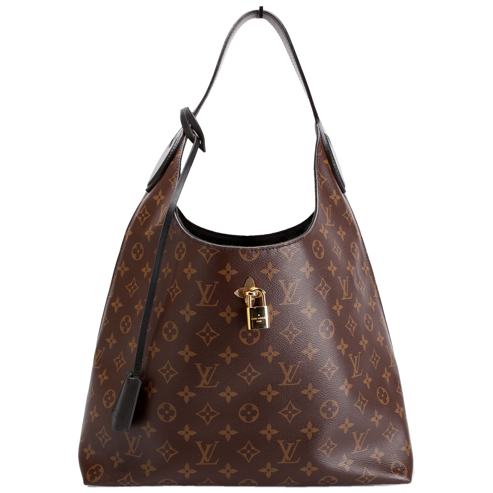 Flower Hobo Monogram Brown/Black