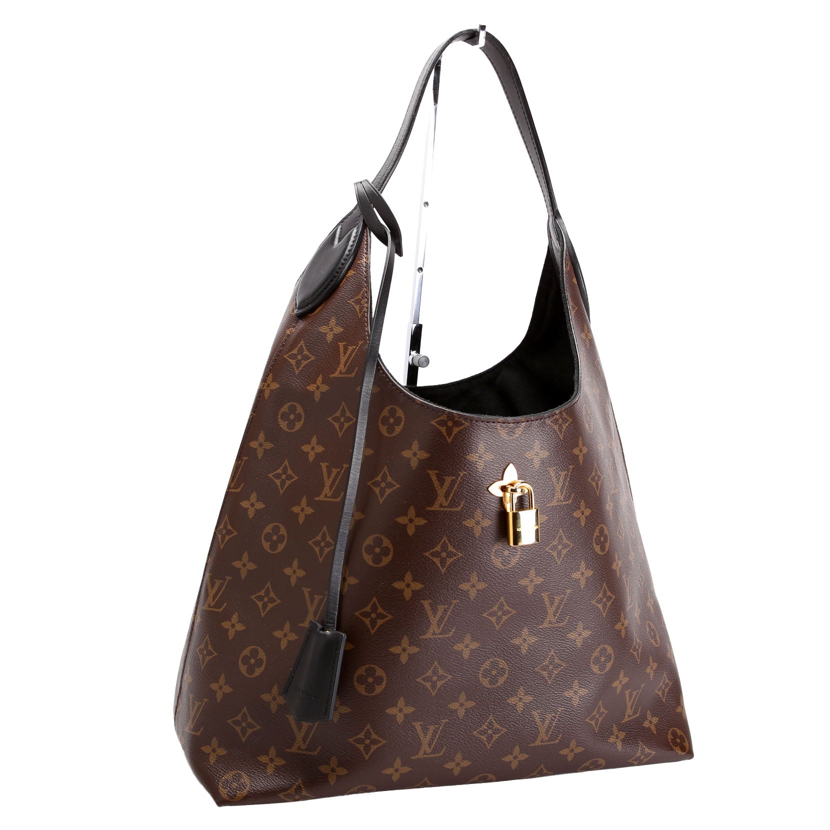 Flower Hobo Monogram Brown/Black