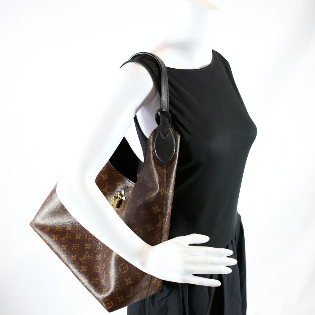 Flower Hobo Monogram Brown/Black