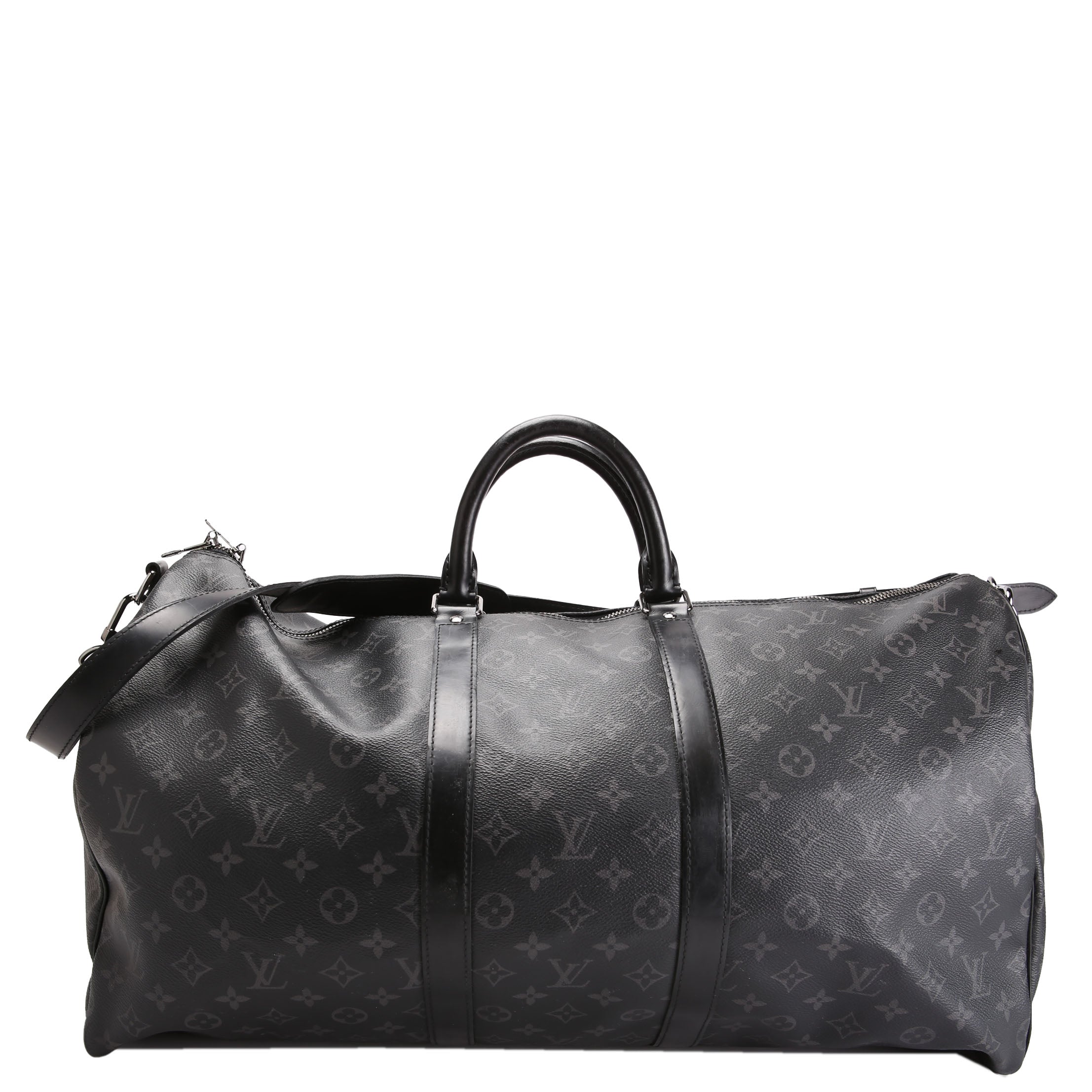 Keepall 55 Eclipse Bandouliere Black/Gray