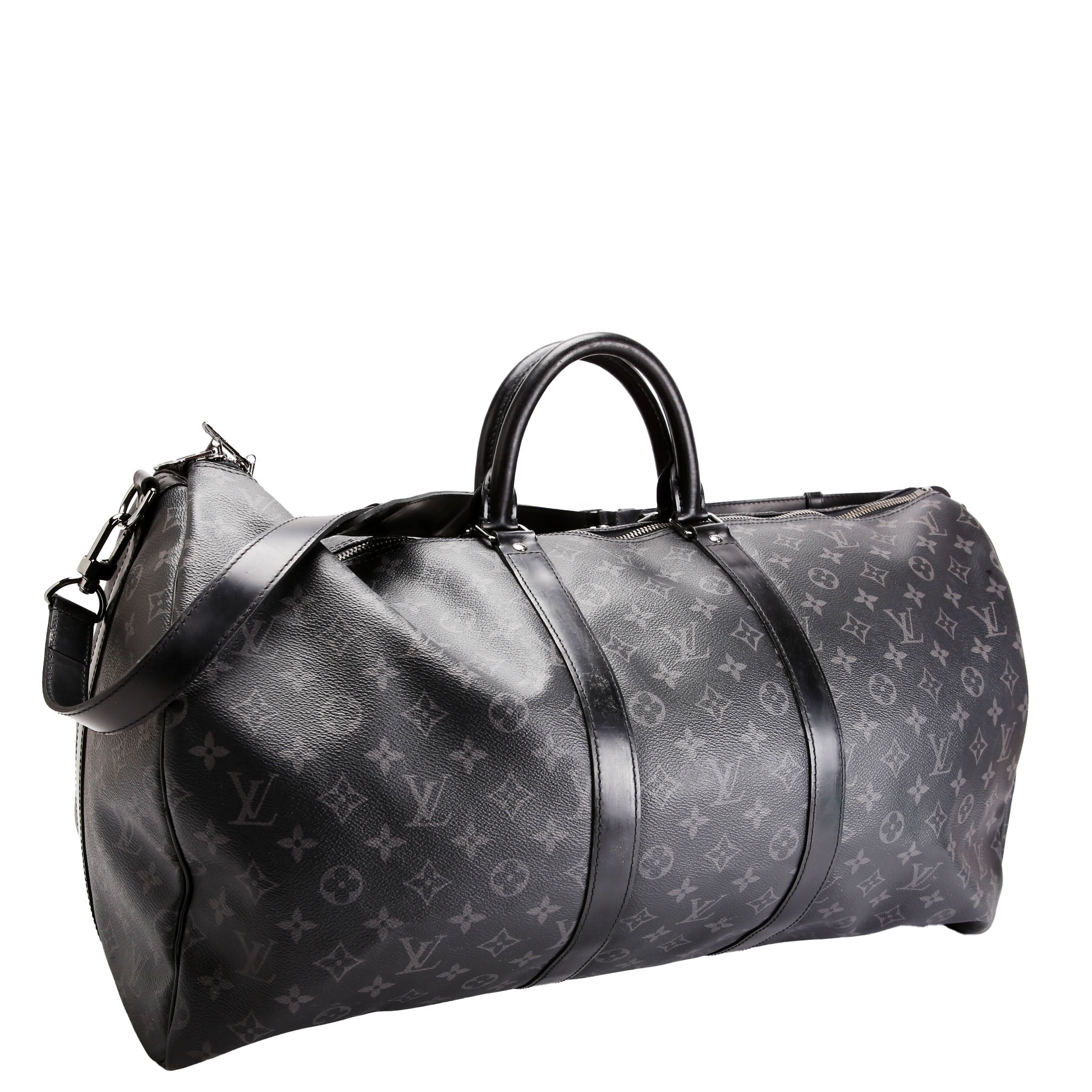 Keepall 55 Eclipse Bandouliere Black/Gray