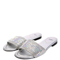 Fendi Crystal Embellished Logo Sandals Size 37